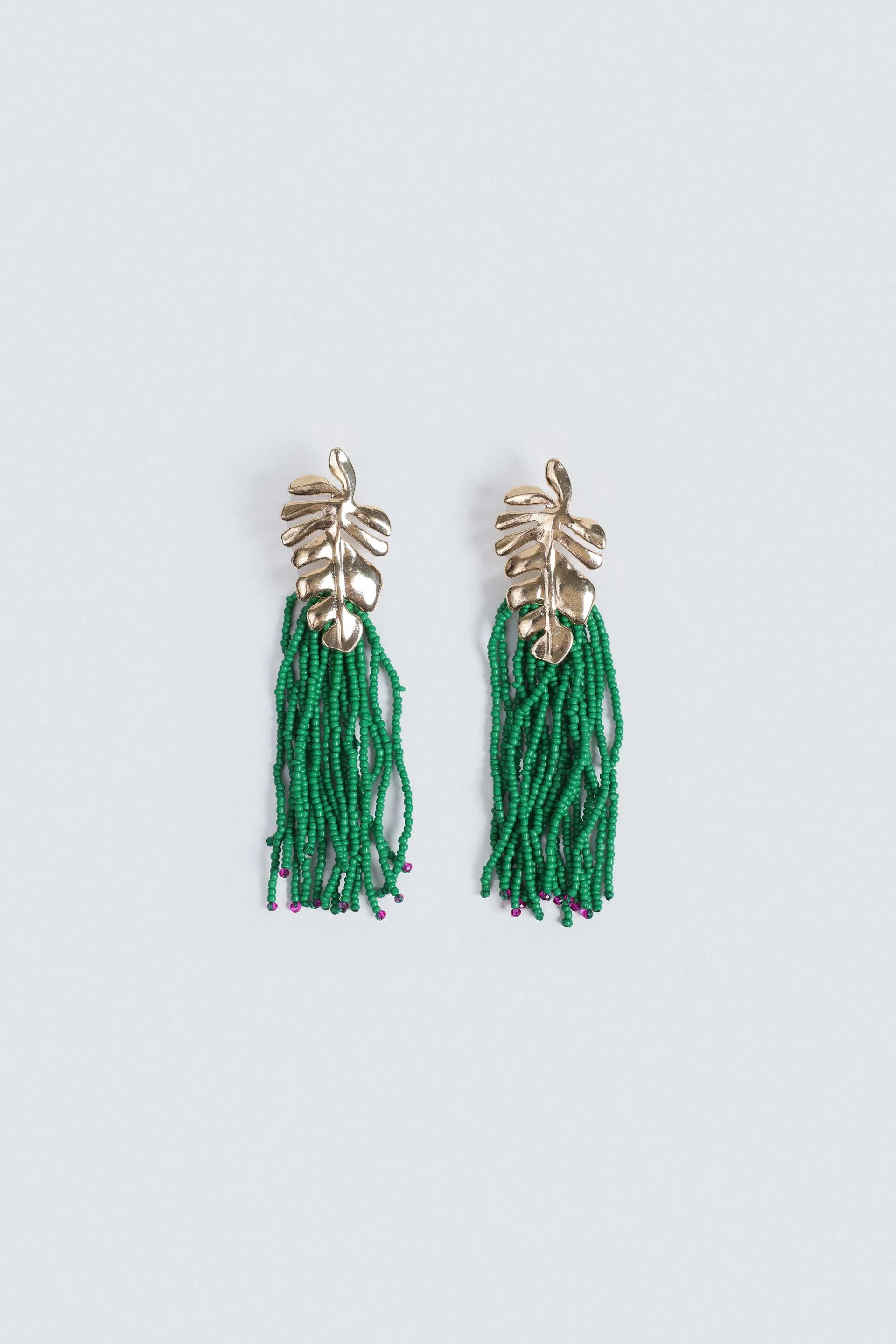 Leaf Fringe Earrings