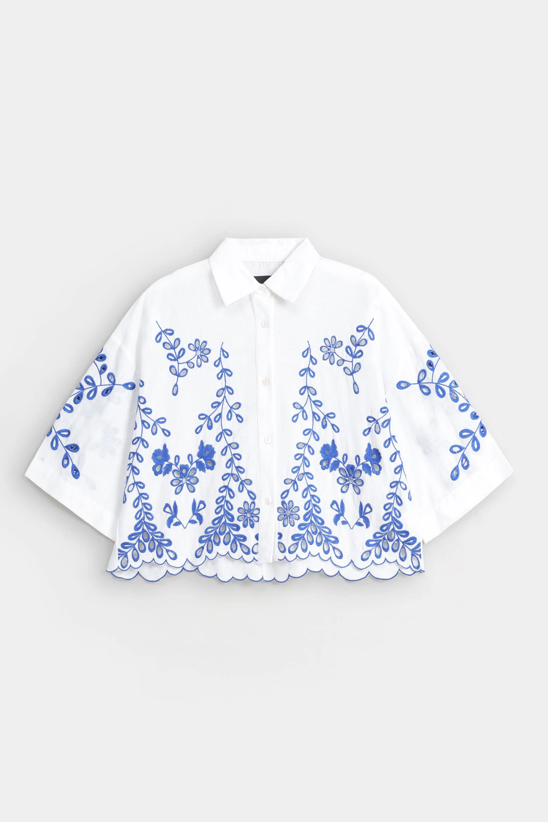 Super Cropped Embroidered Shirt - Image 5