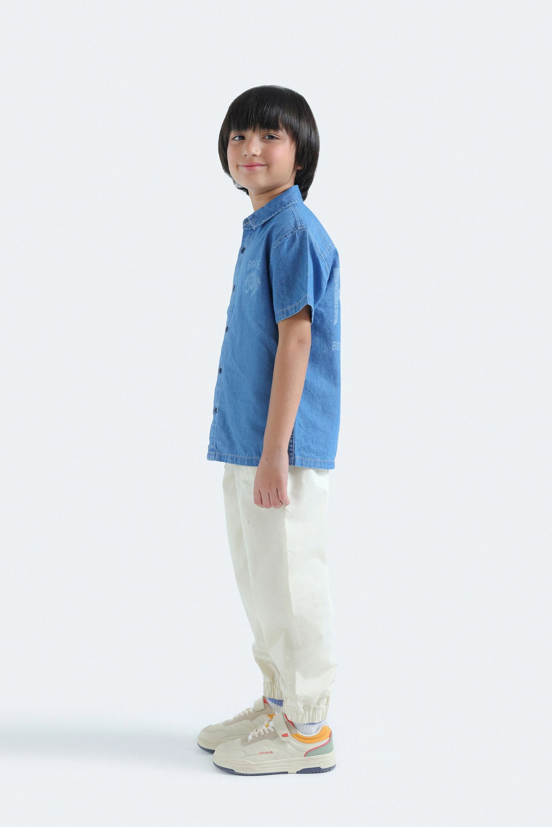 Laser Print Denim Shirt - Image 5