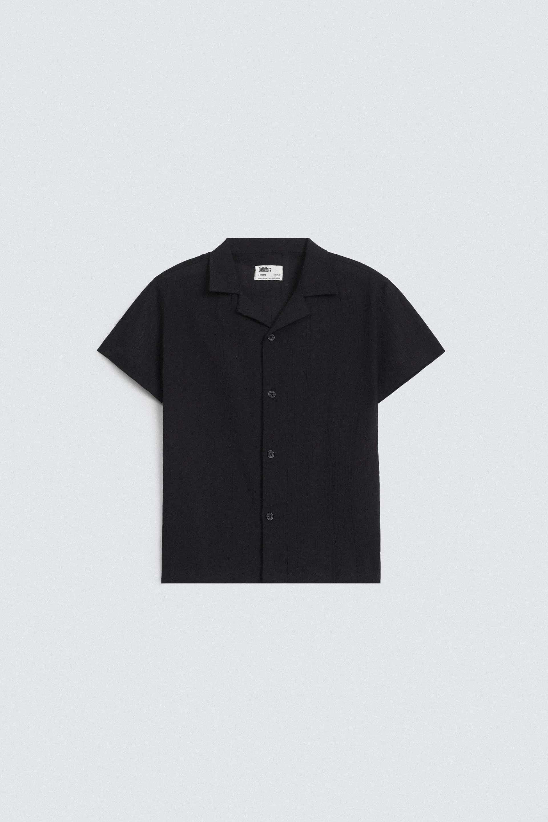 Resort Collar Textured Shirt