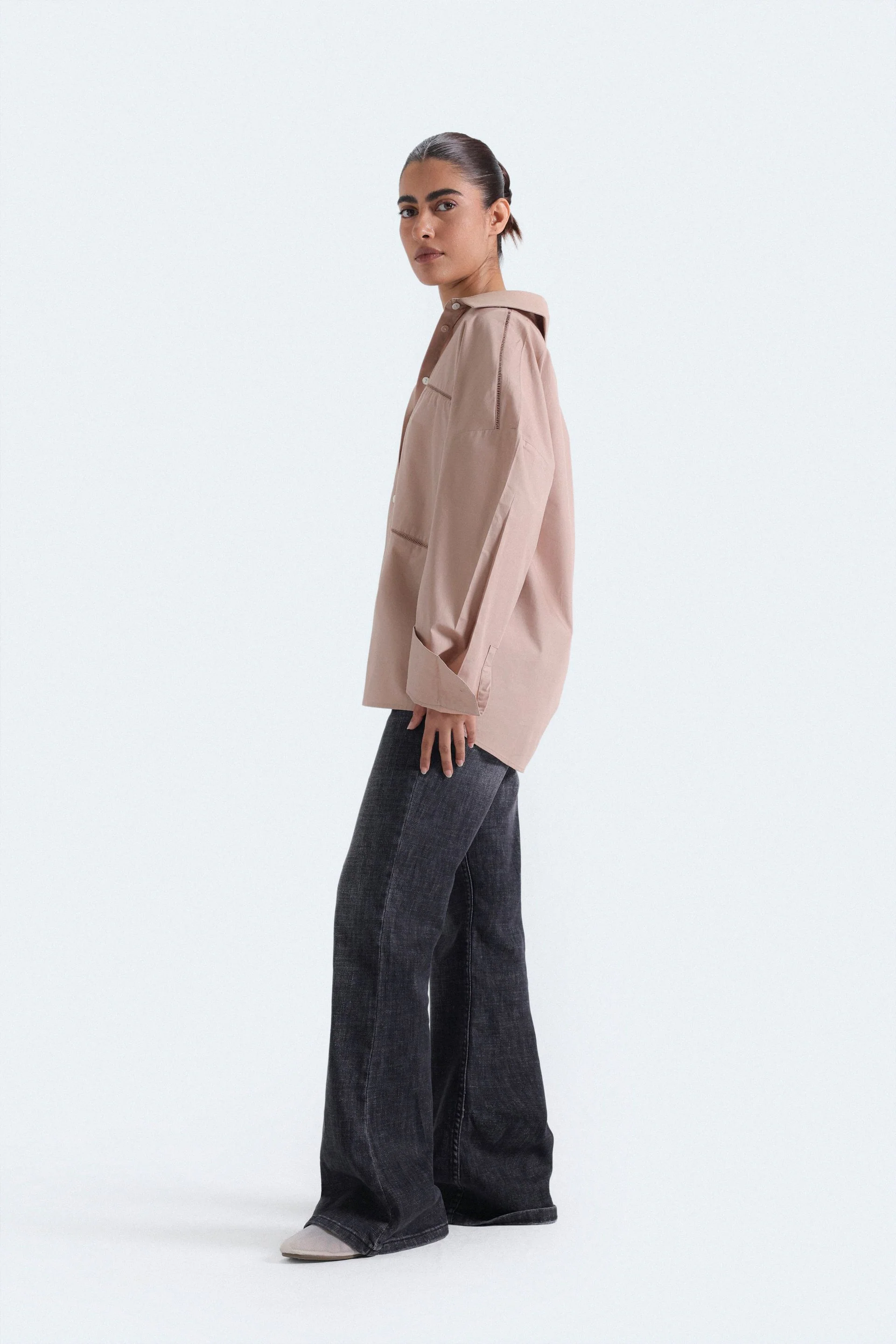 Button Up Shirt With Lace Detail - Image 7