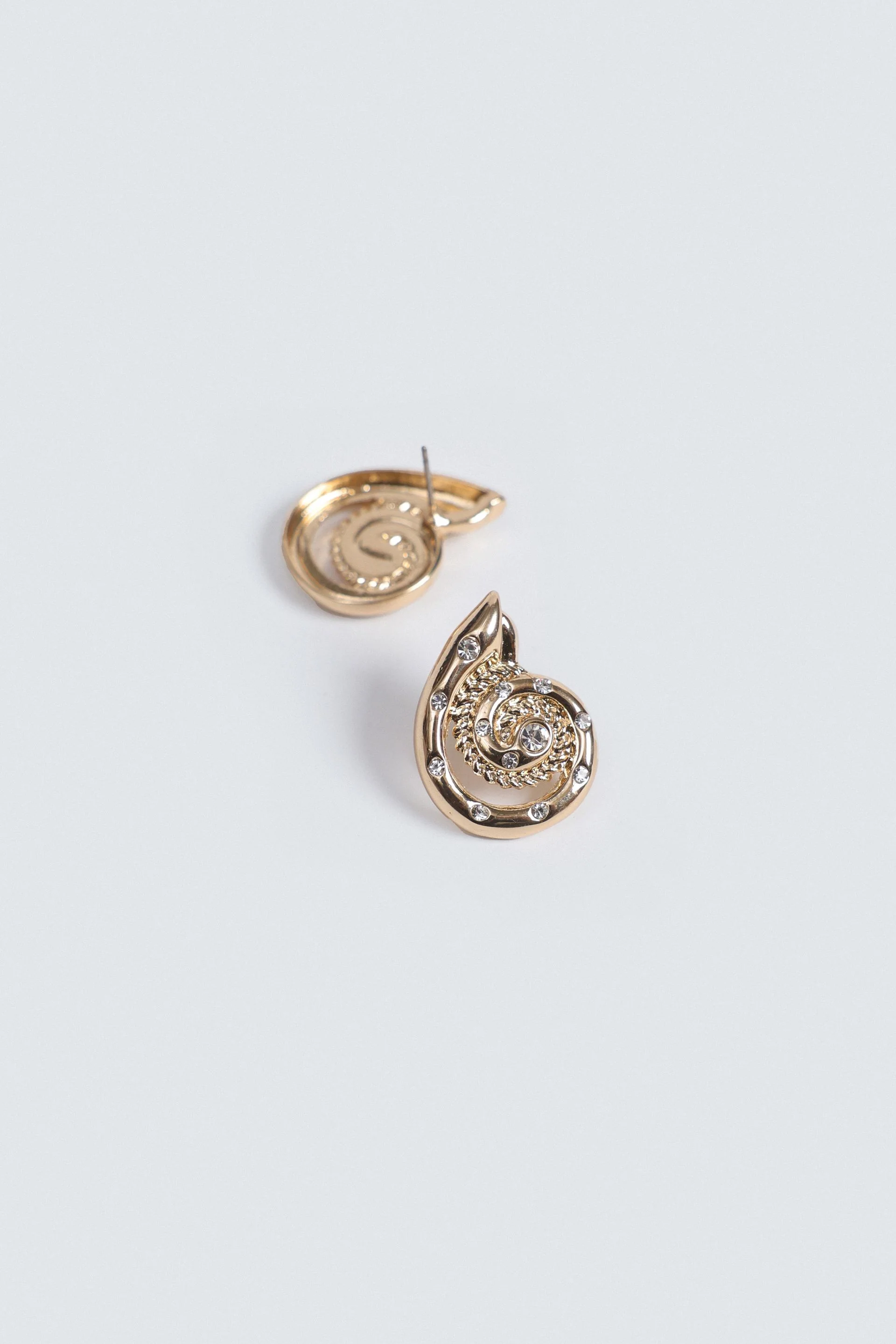 Snail Shell Stud Earrings - Image 2