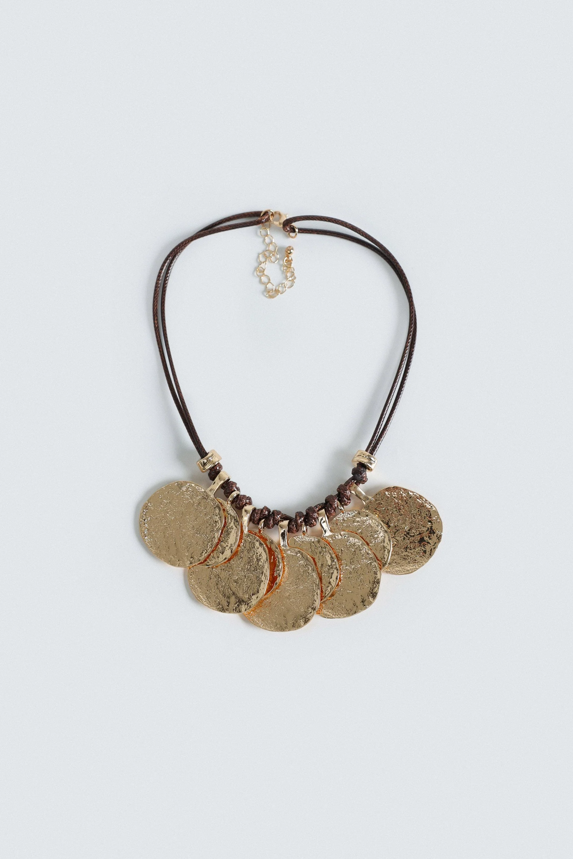 Textured Coin Necklace