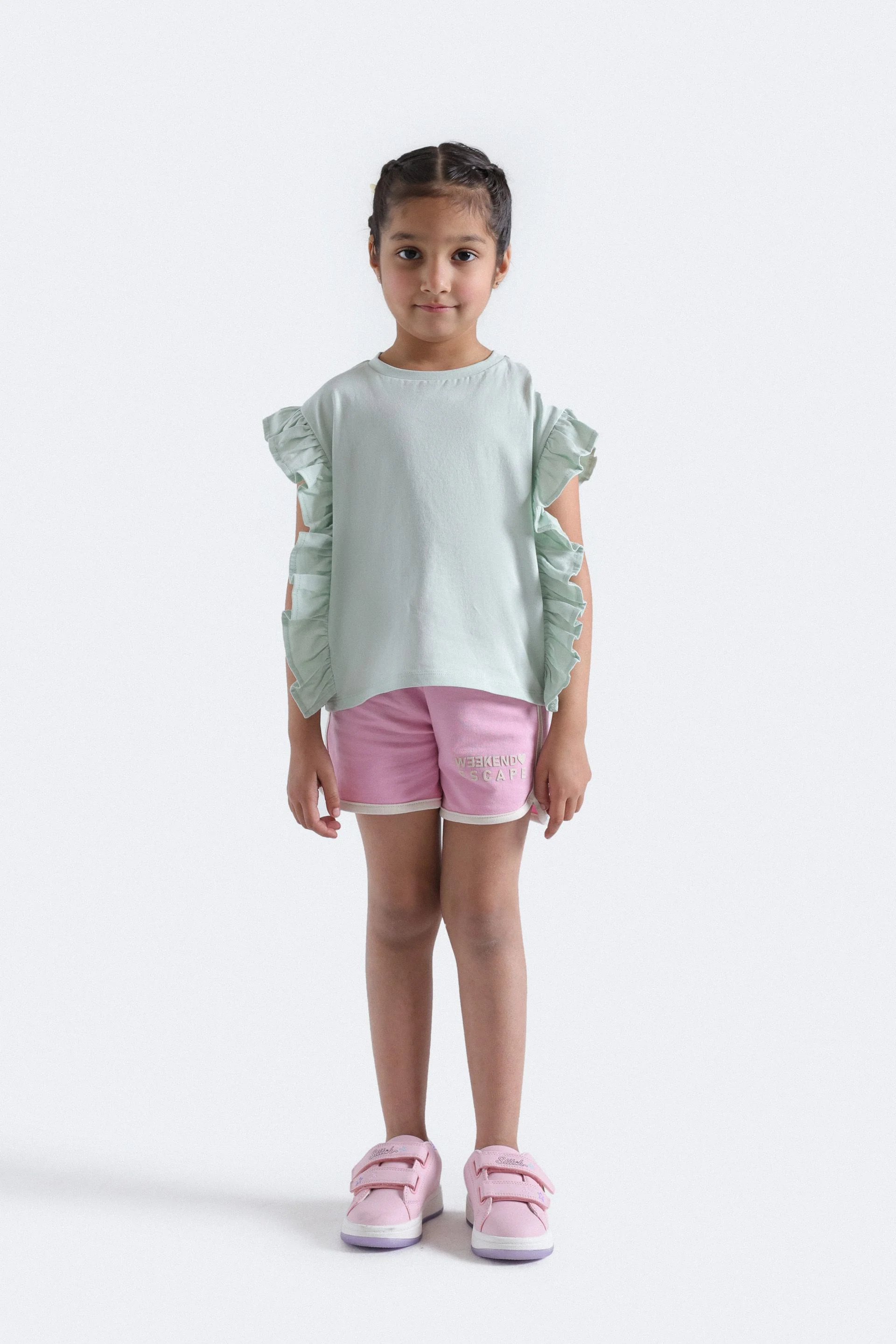 Cropped Shirt With Ruffle Detail - Image 4