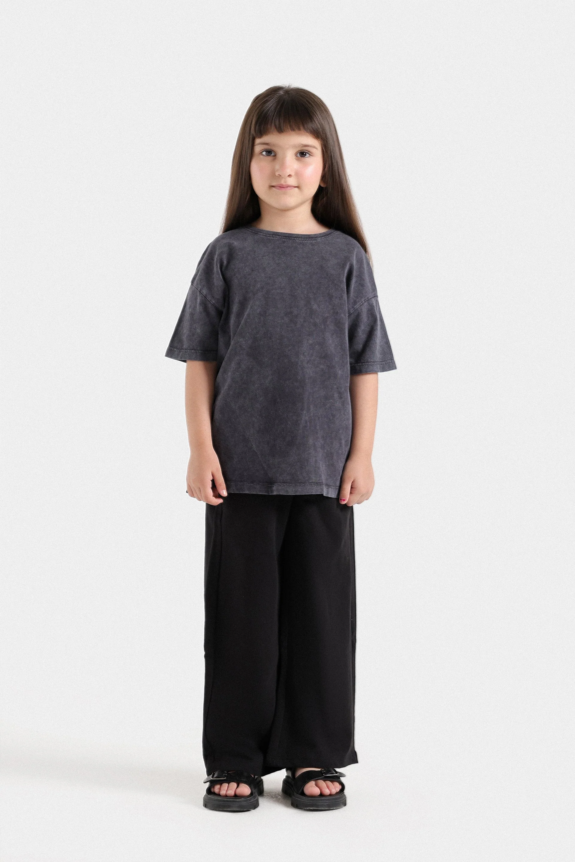 Faded Effect Crew Neck T-Shirt - Image 9