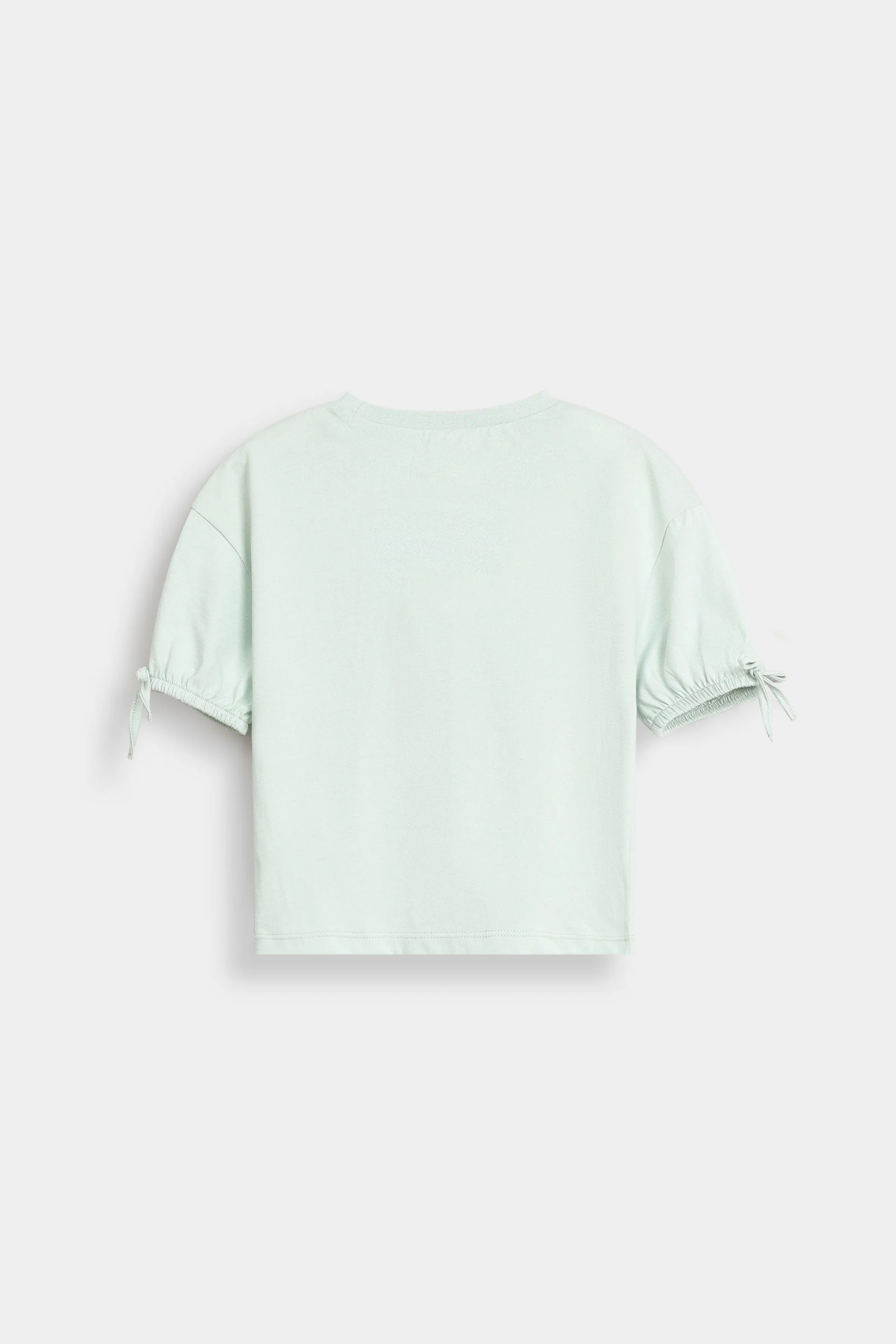 Cropped Slogan Print T-Shirt - Image 3