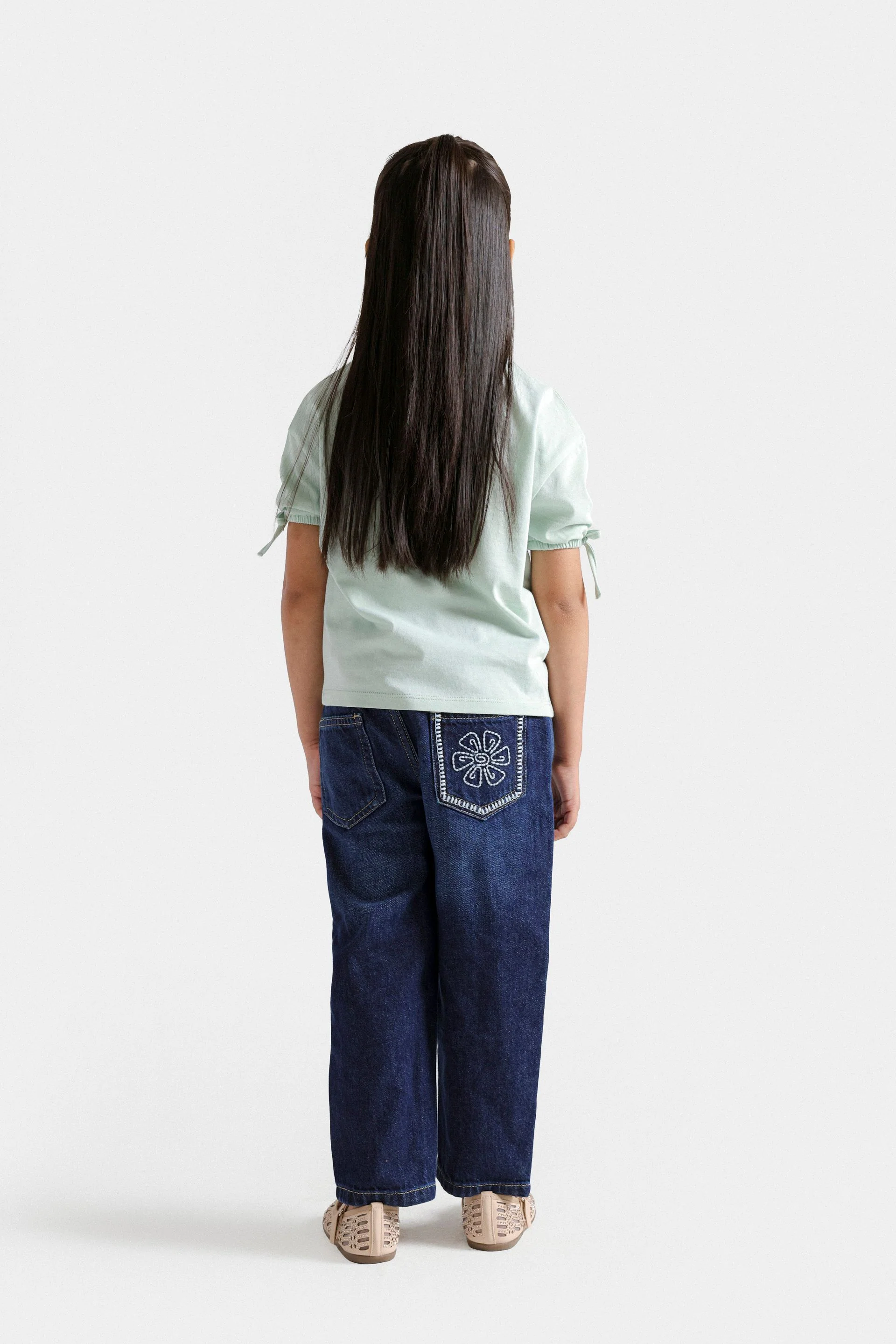 Cropped Slogan Print T-Shirt - Image 6