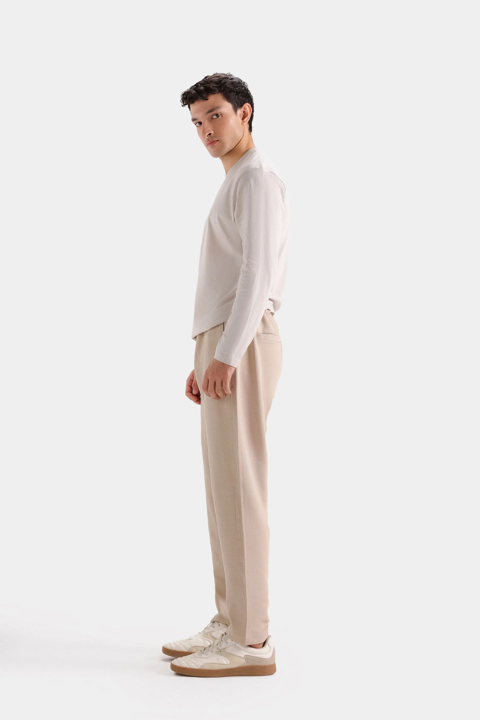 Slim Fit Twill Trousers - Image 3