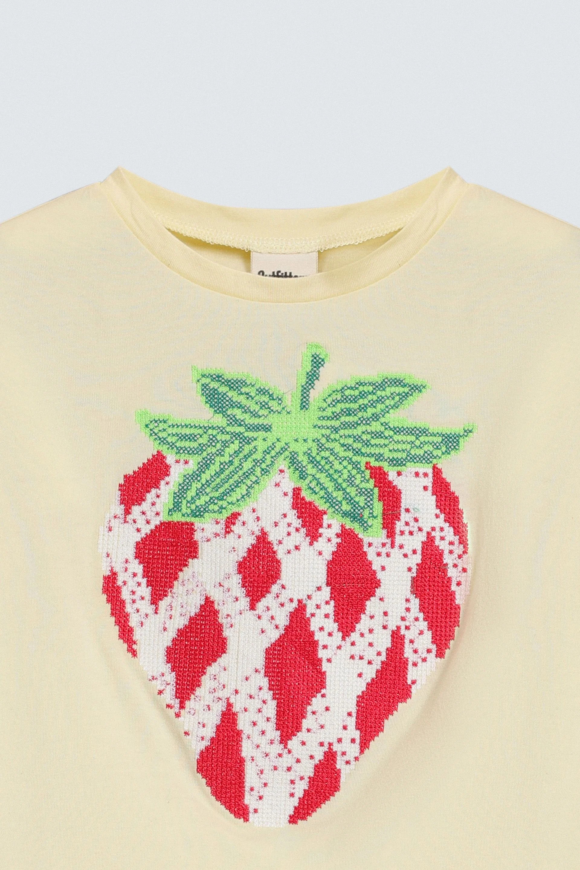 Cropped Embroidered T-Shirt - Image 2