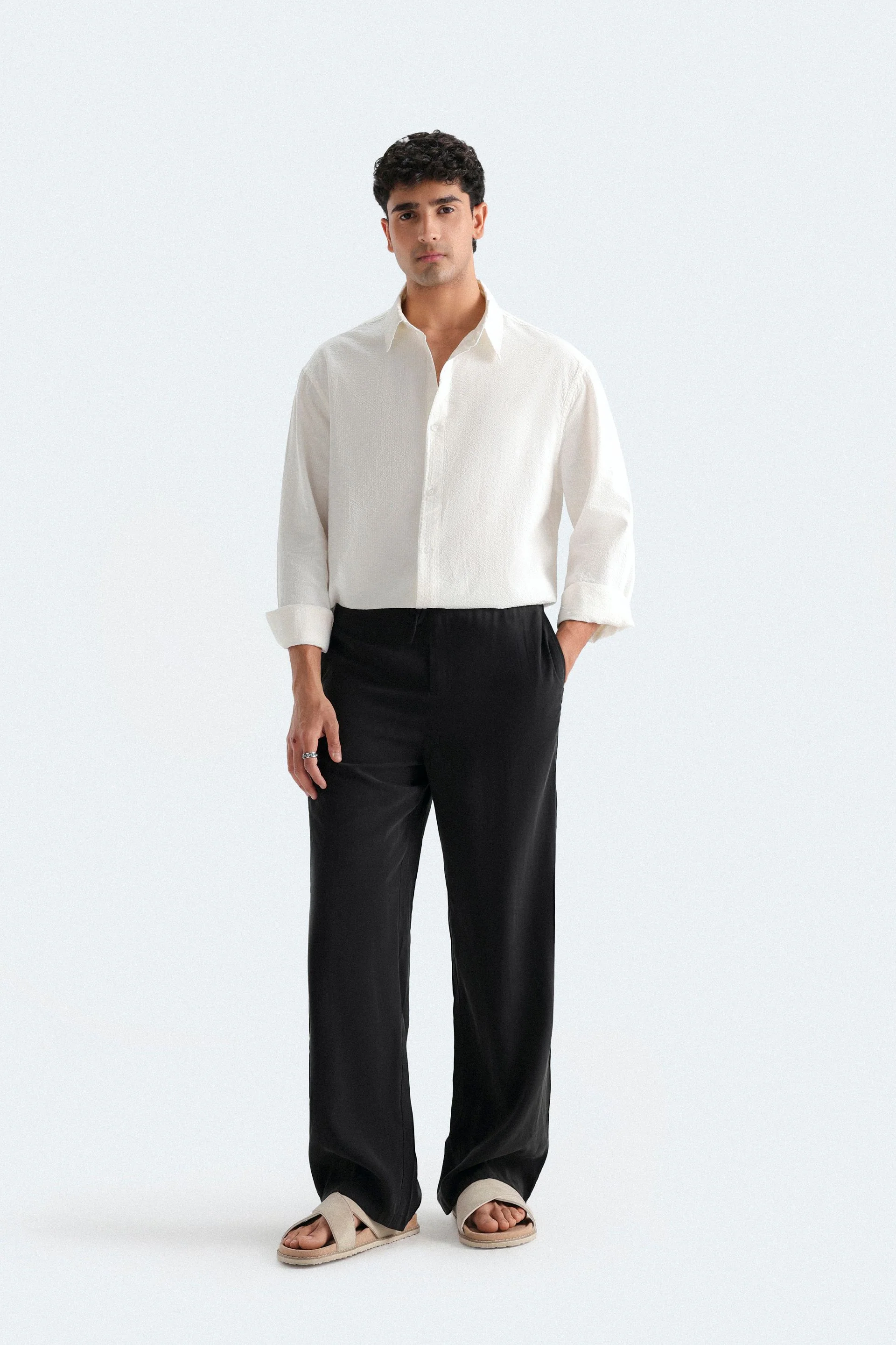 Straight Fit Trousers