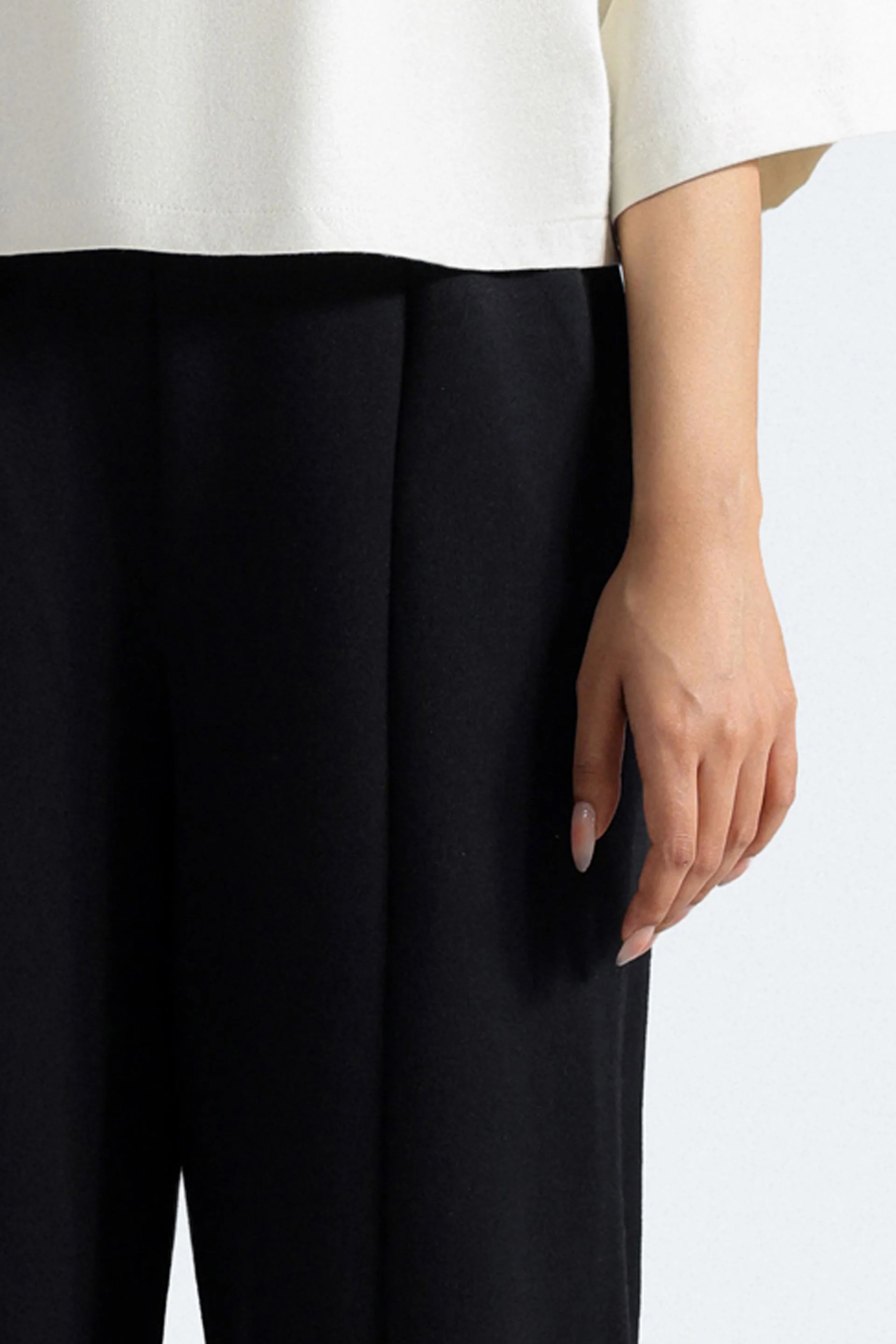 Pleated Straight Fit Trousers - Image 2