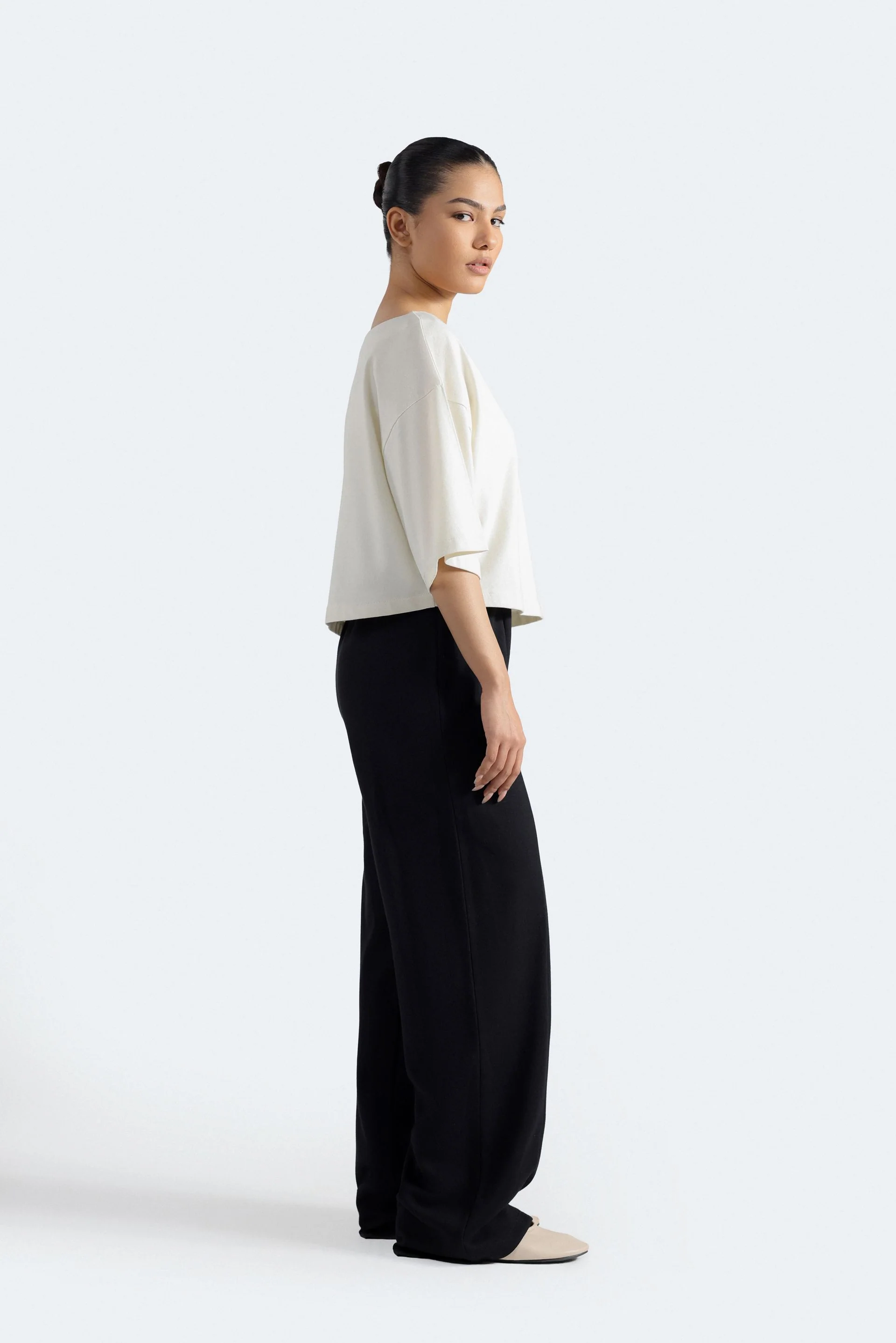 Pleated Straight Fit Trousers - Image 3