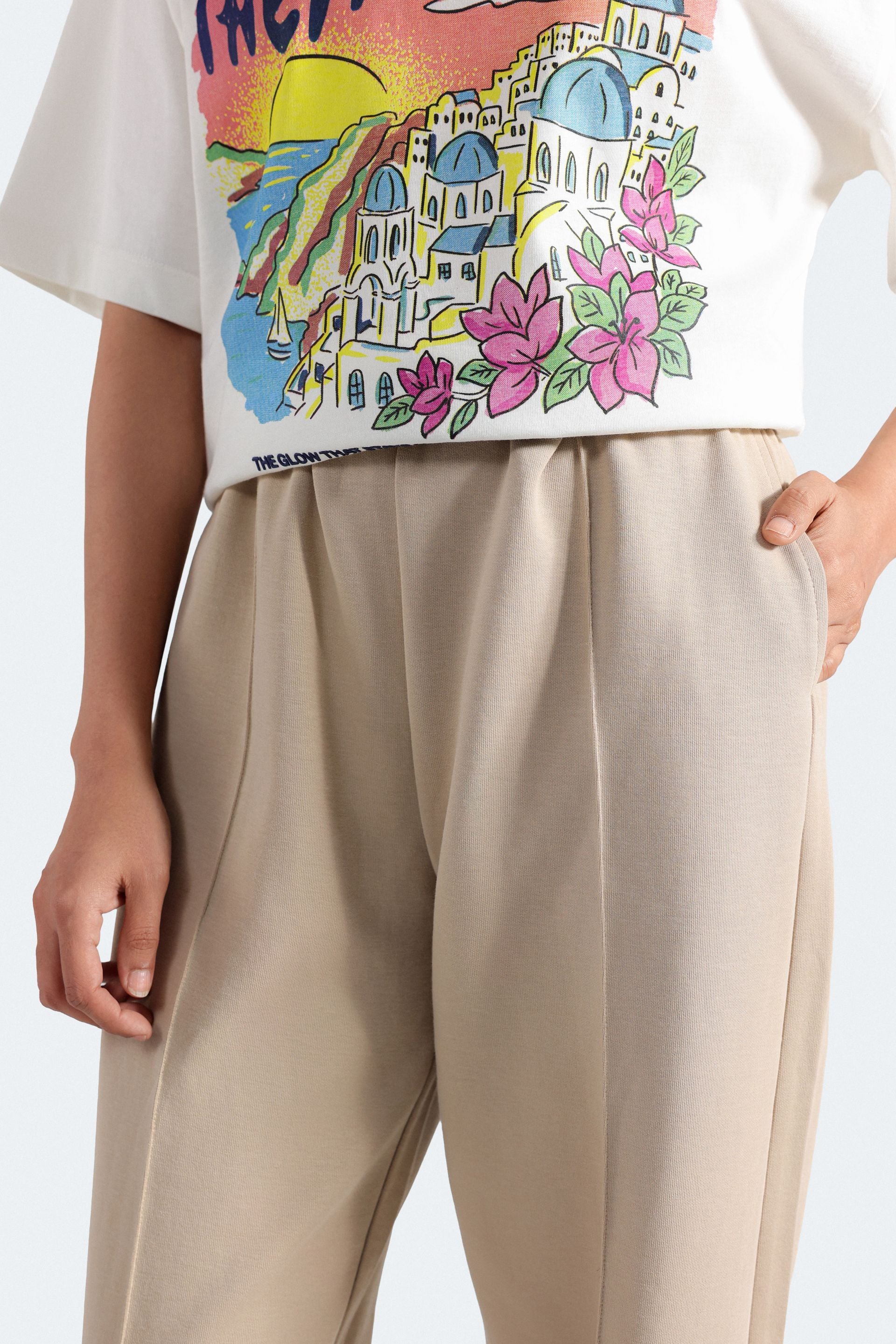 Loose Jogger Trousers With Seam Detail - Image 2