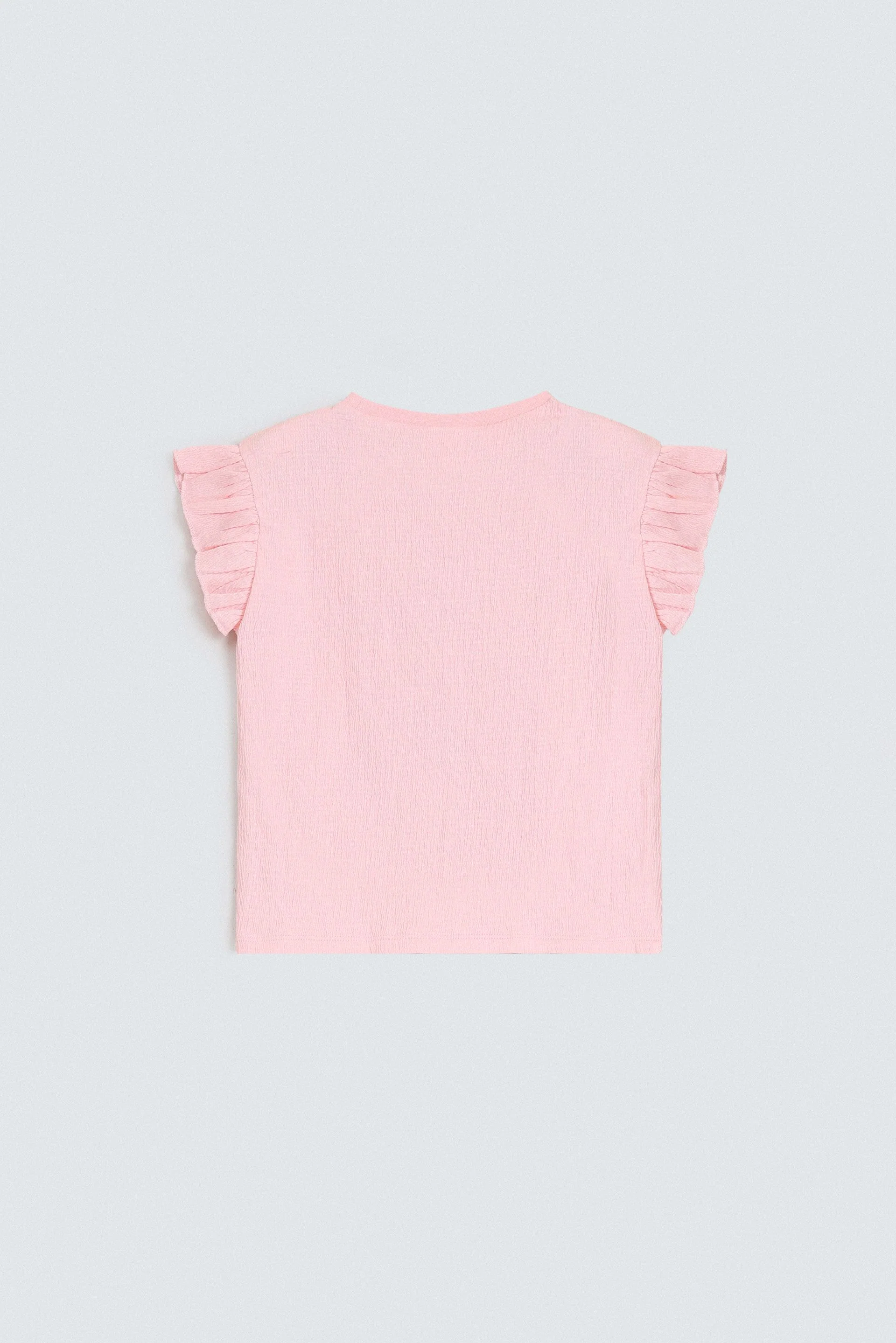Graphic T-Shirt With Ruffle Detail - Image 3