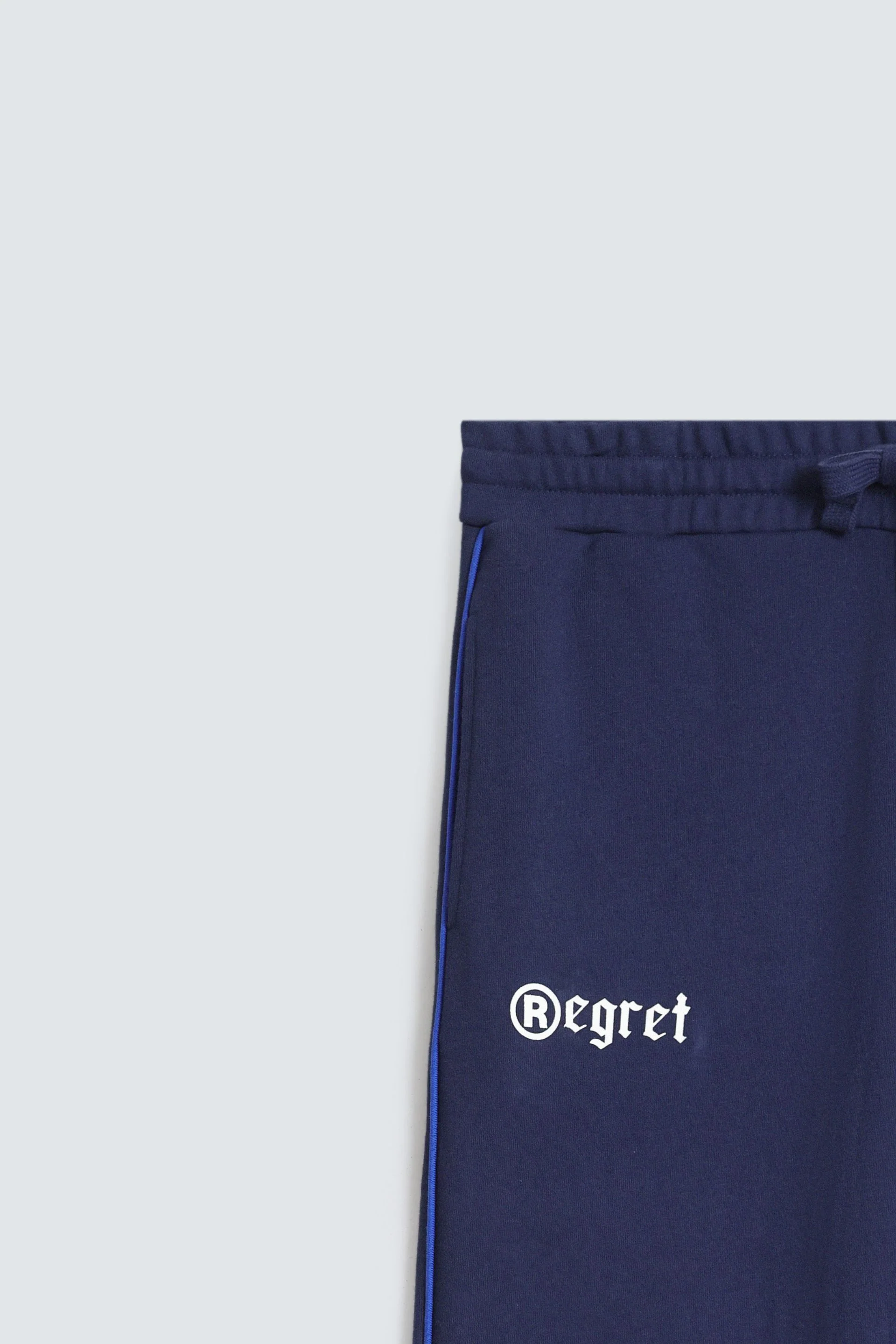 Slogan Print Trousers With Piping Detail - Image 6