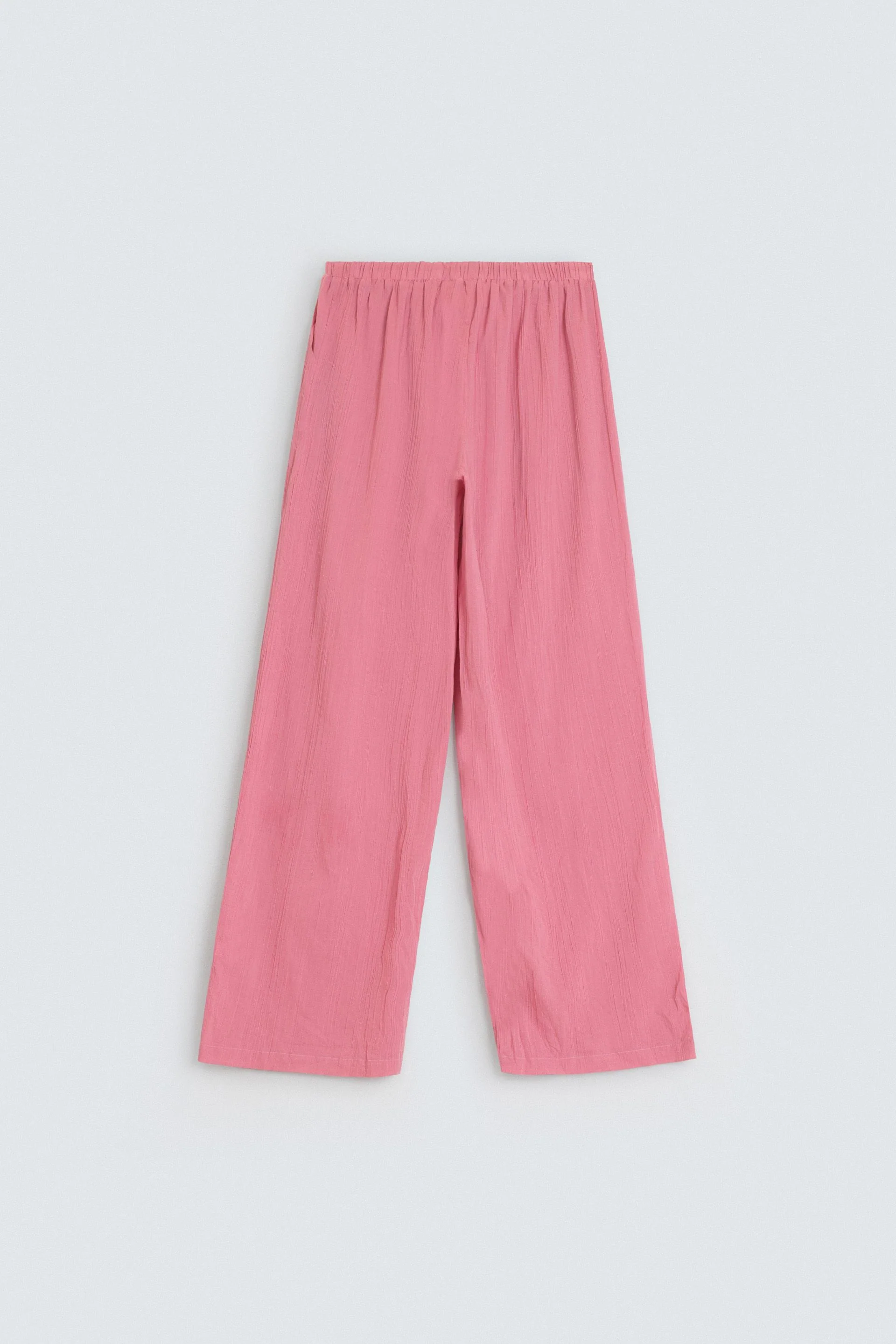 Creased-Effect Wide Leg Trousers - Image 14