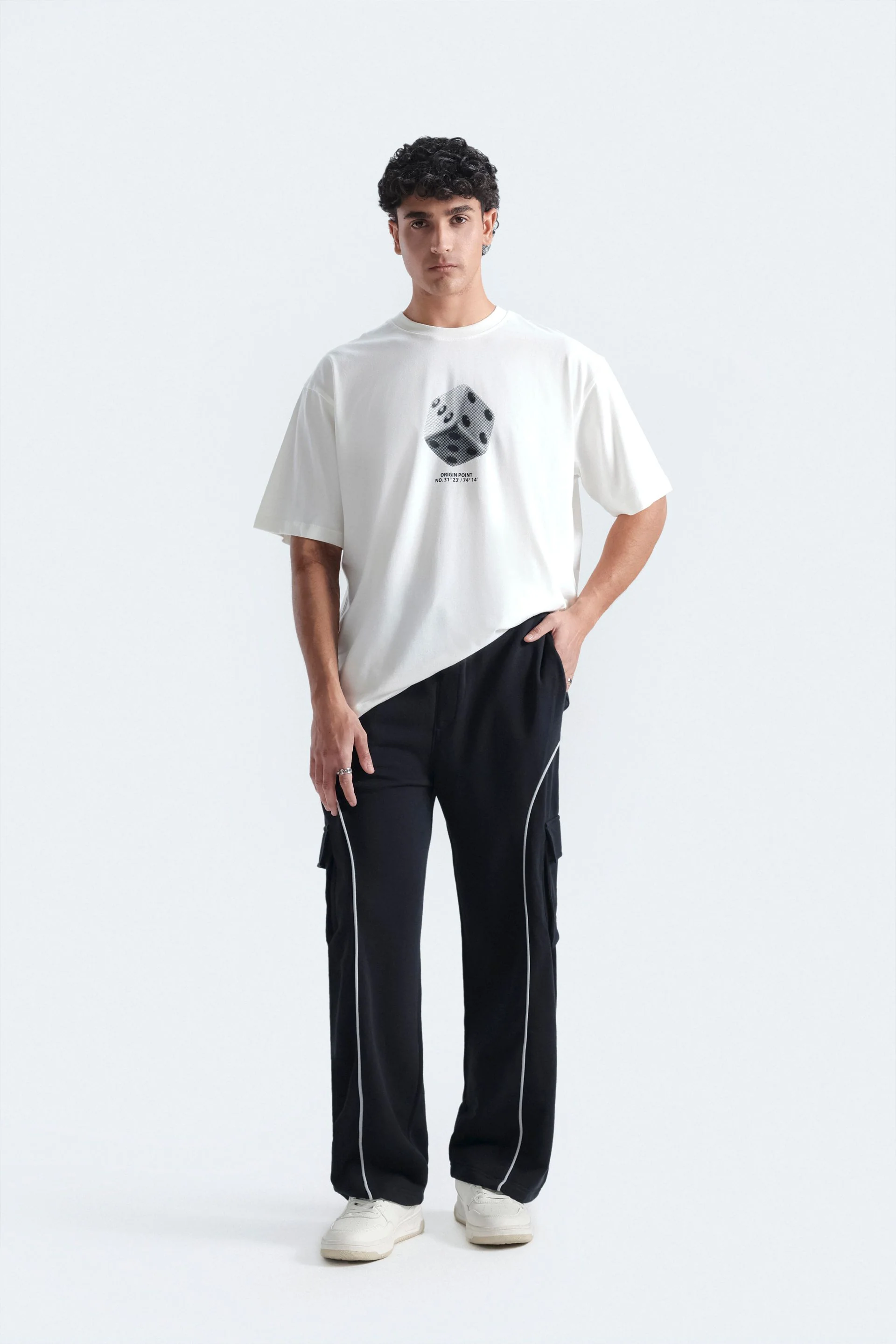 Cargo Trousers With Piping Detail