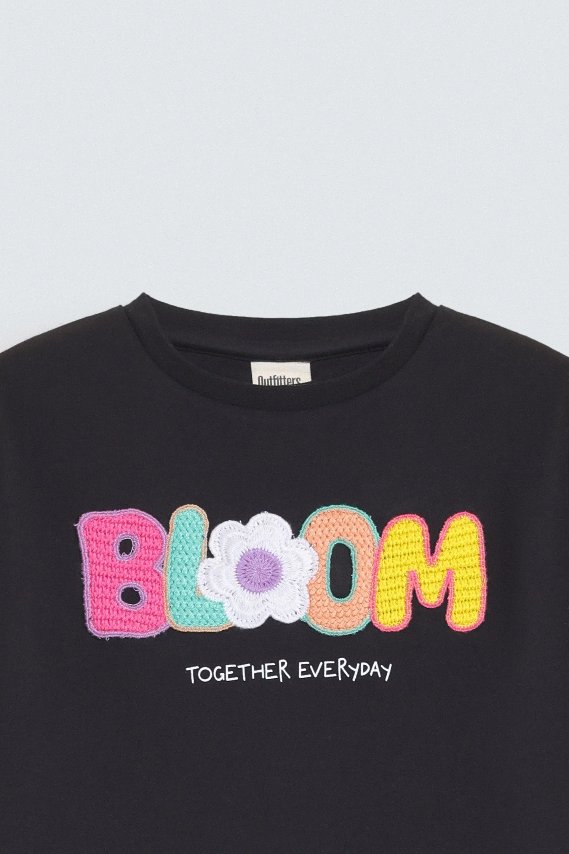 Cropped Embroidered T-Shirt - Image 2