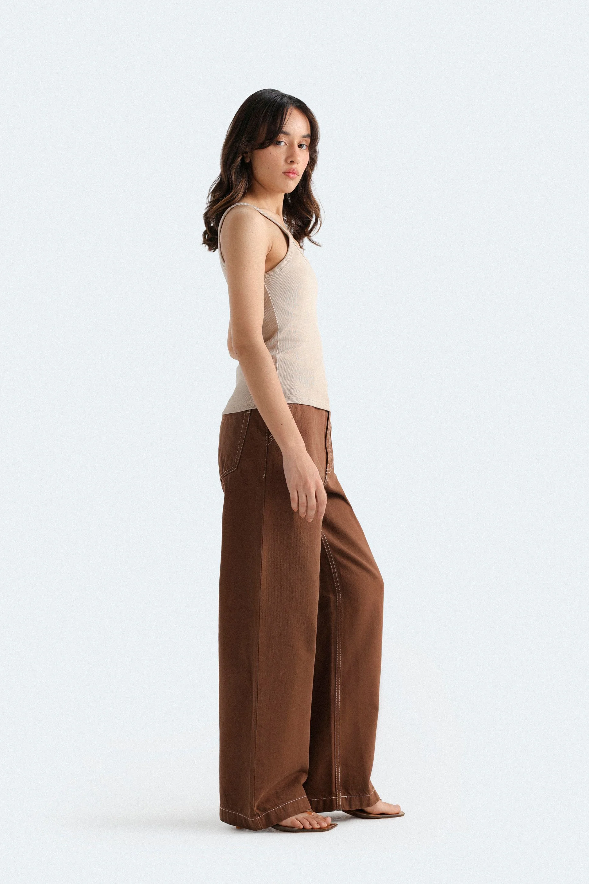 Non-Denim Straight Fit Pants - Image 3