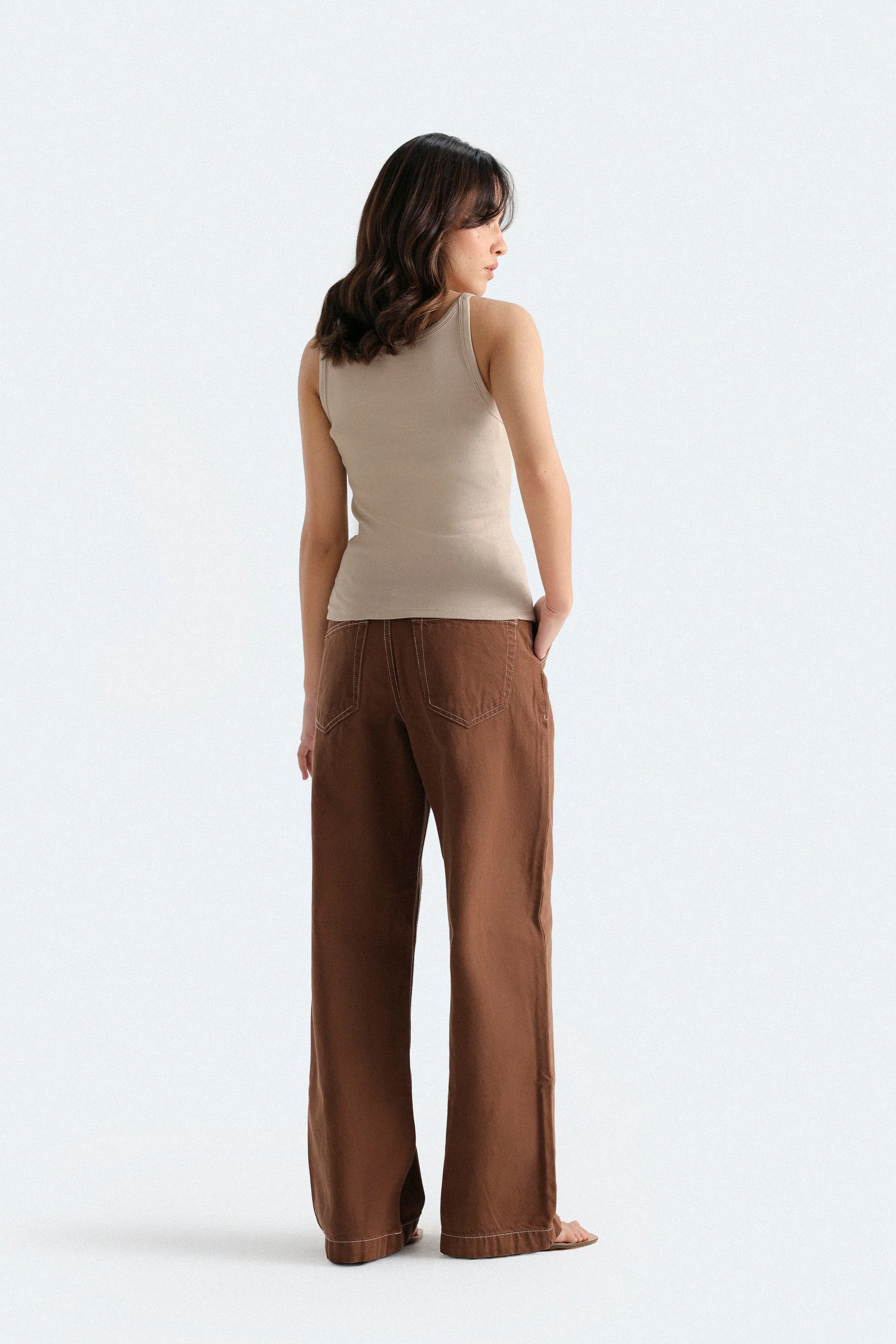 Non-Denim Straight Fit Pants - Image 4