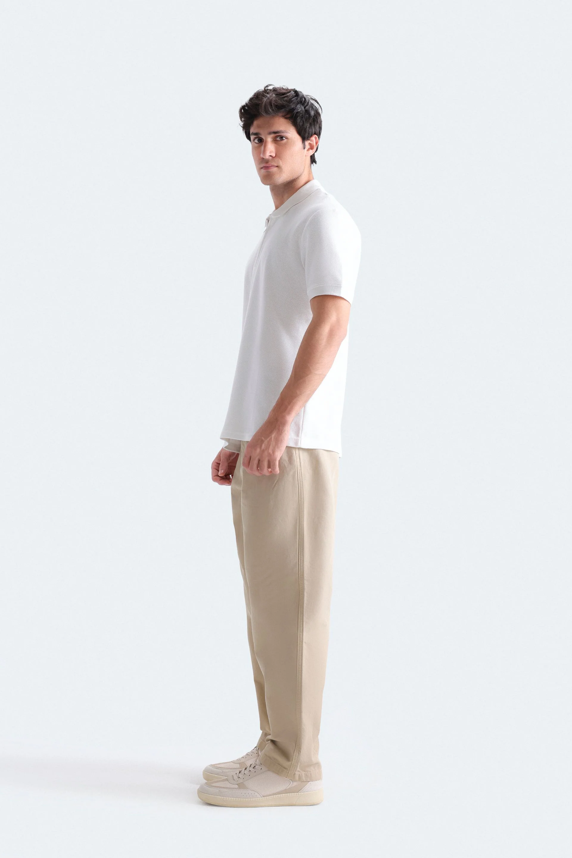 Cropped Straight Fit Chinos - Image 2