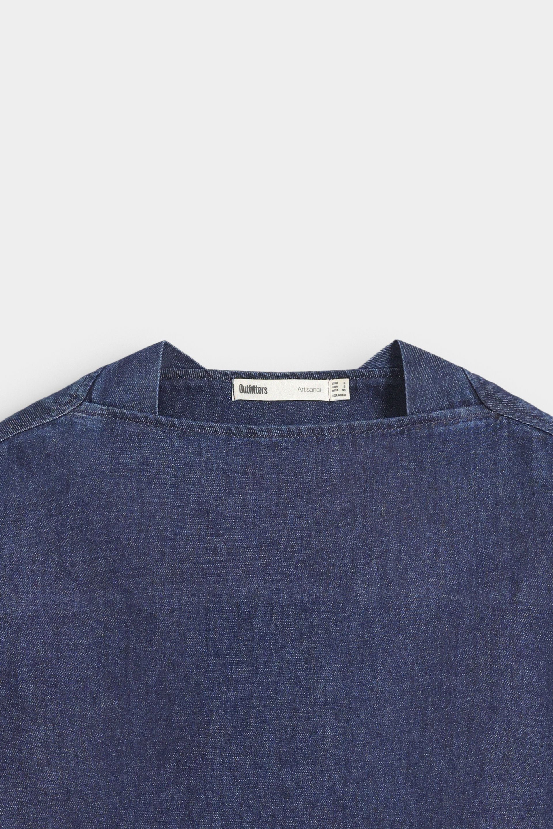 Super Cropped Denim Shirt - Image 2