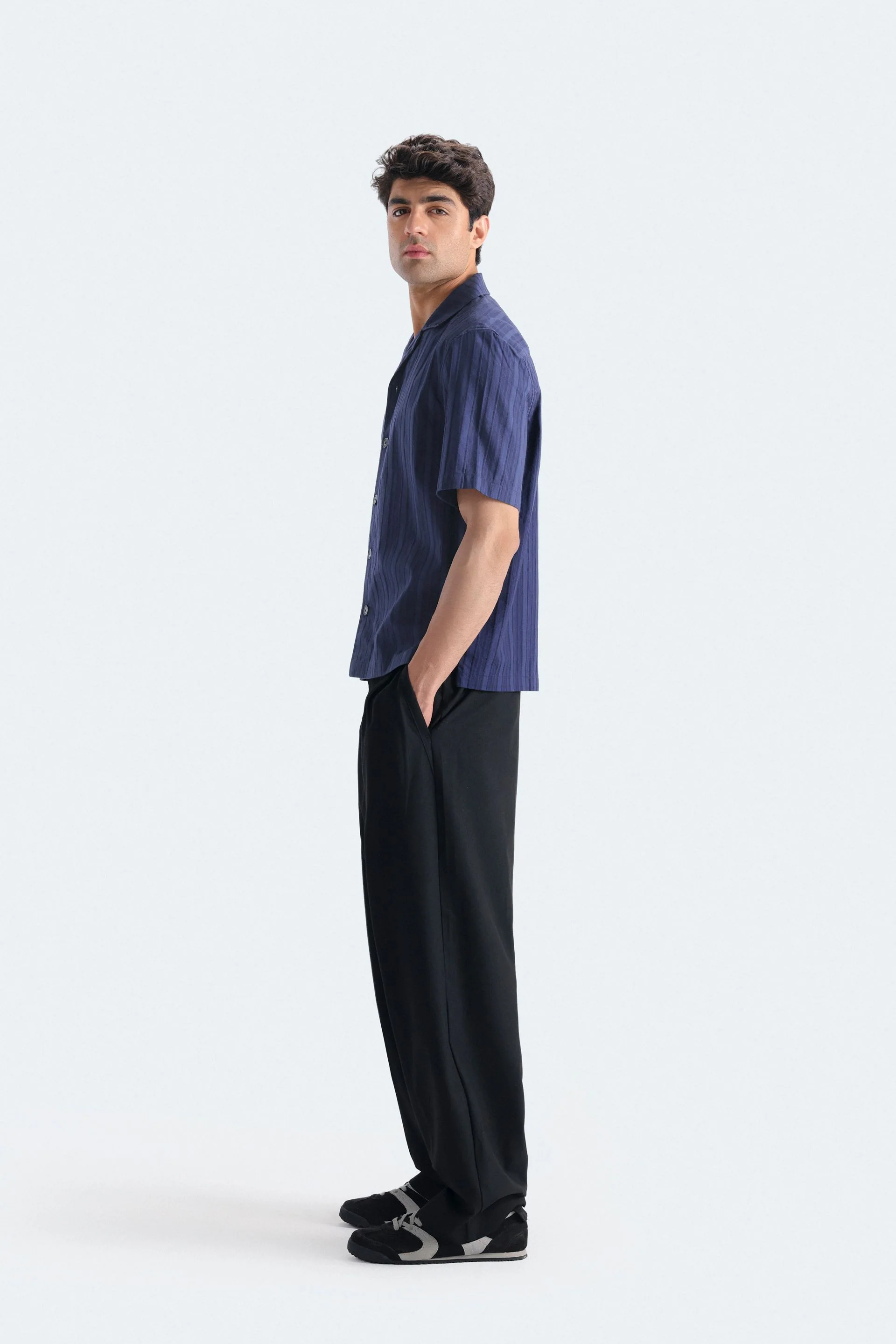 Pleated Wide-Leg Trousers - Image 3
