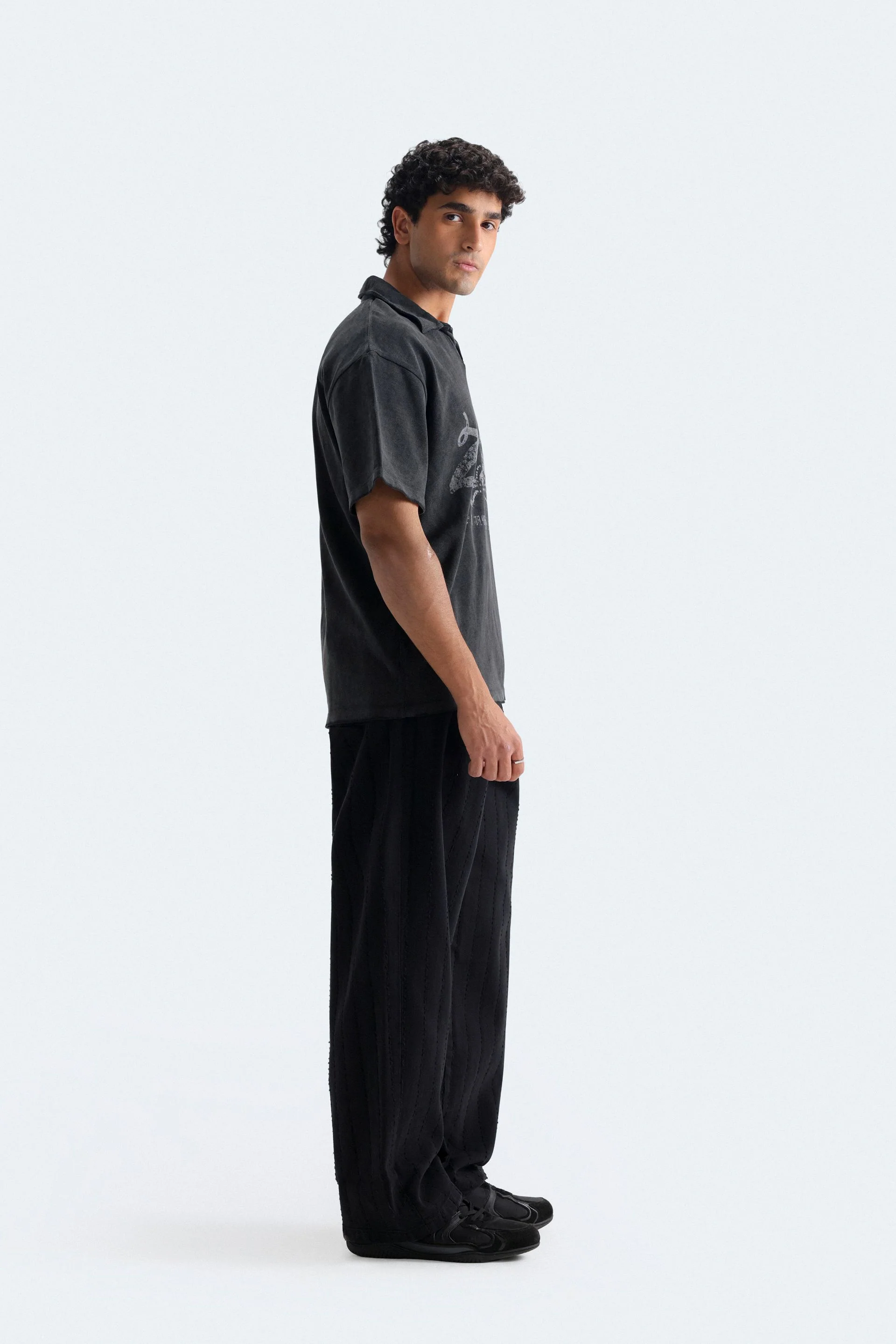 Textured Baggy Fit Pants - Image 11