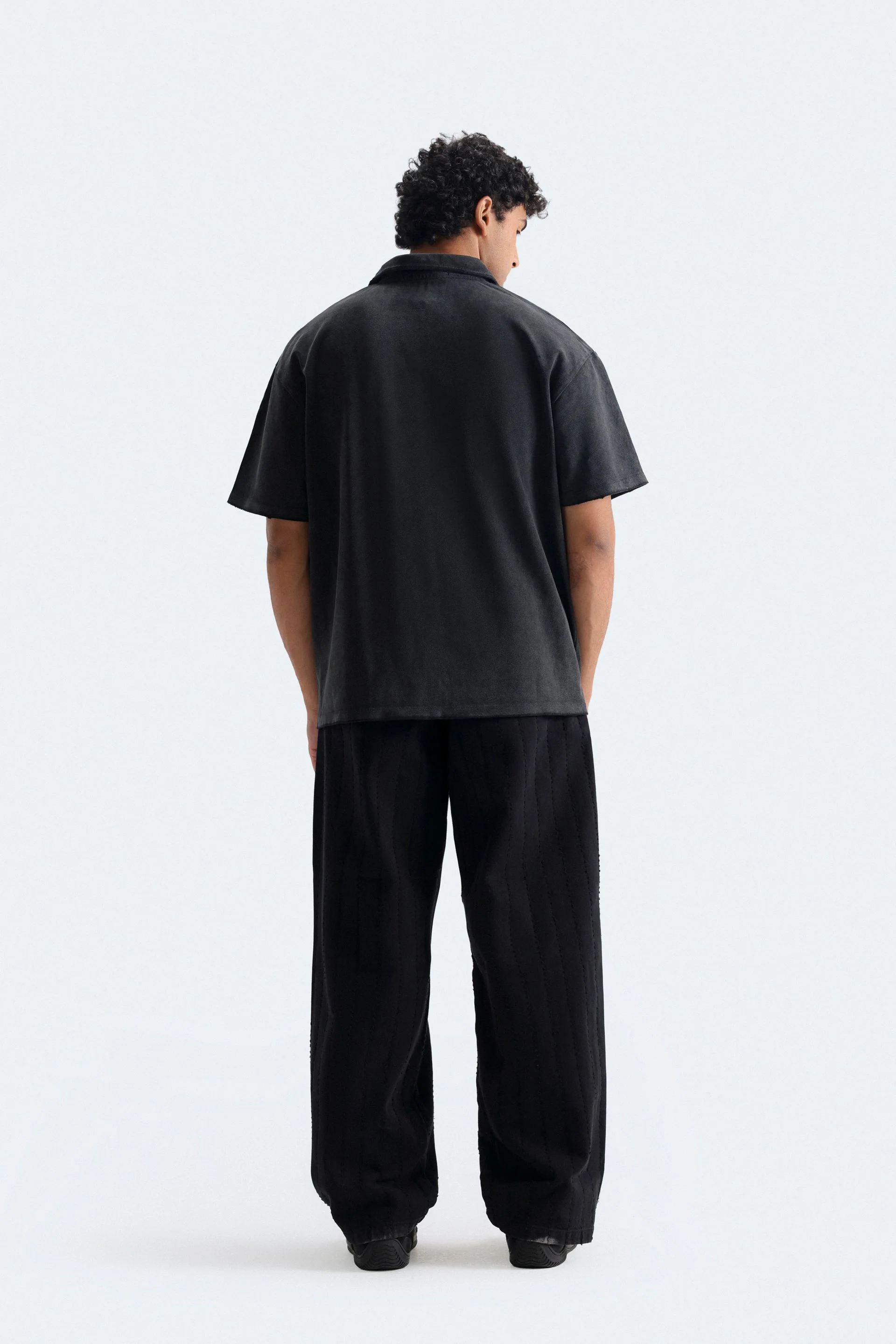 Textured Baggy Fit Pants - Image 12