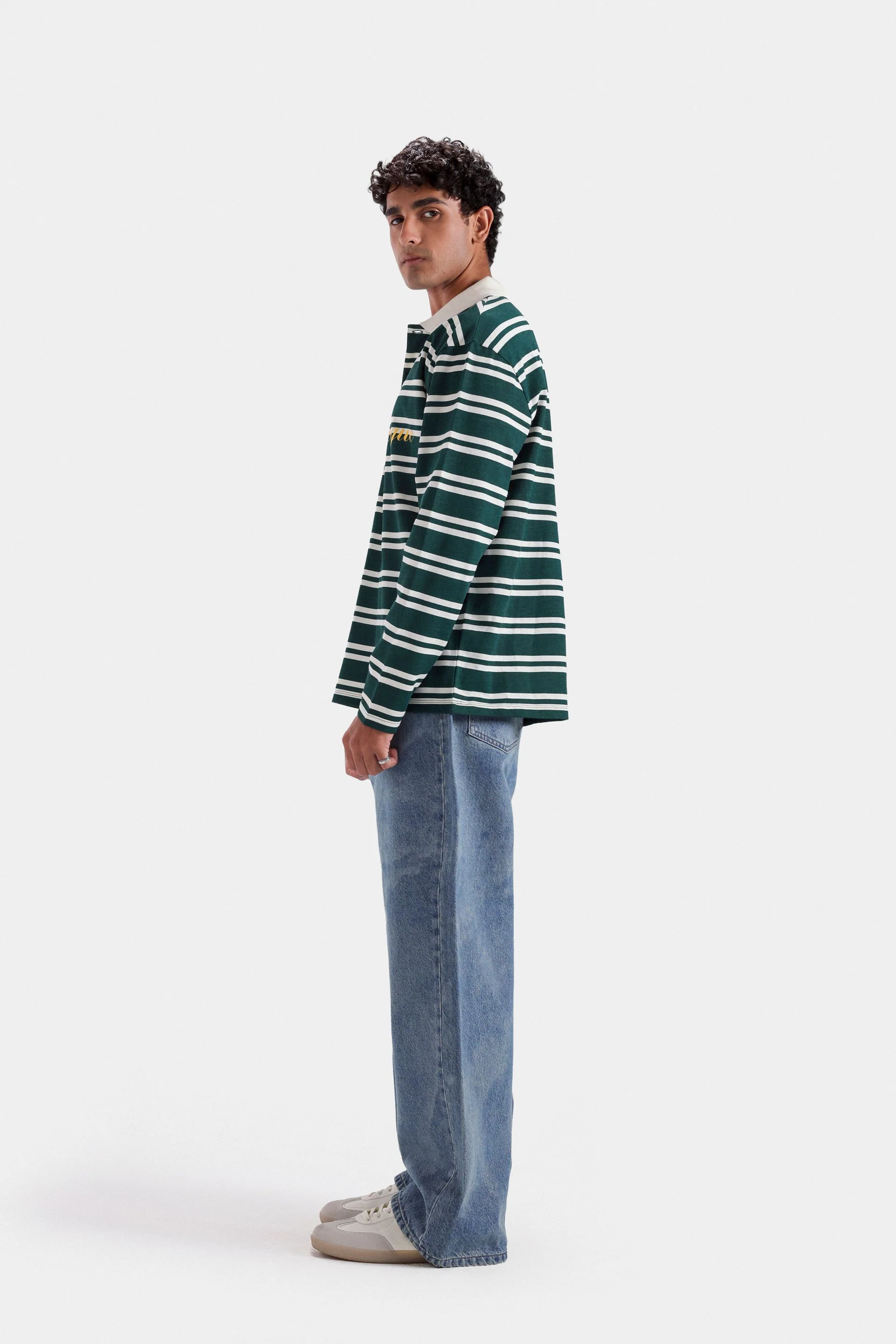 Baggy Jeans With Laser Print - Image 3