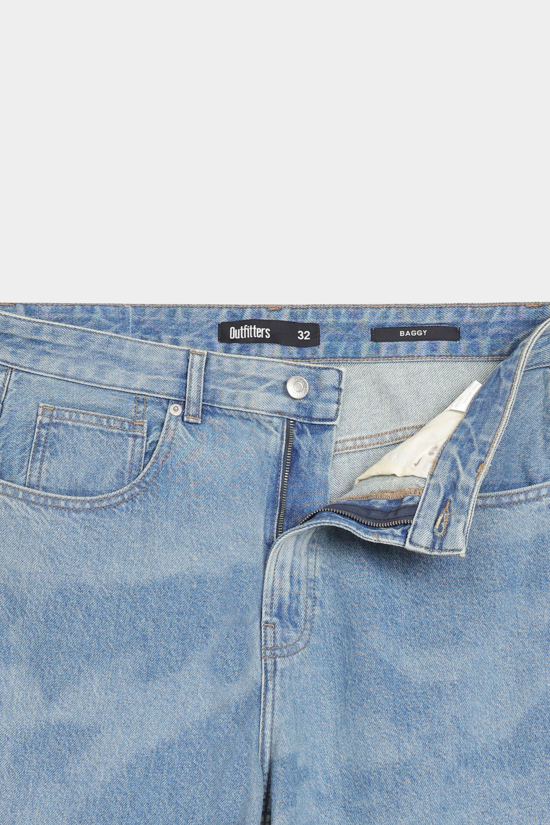 Baggy Jeans With Laser Print - Image 6