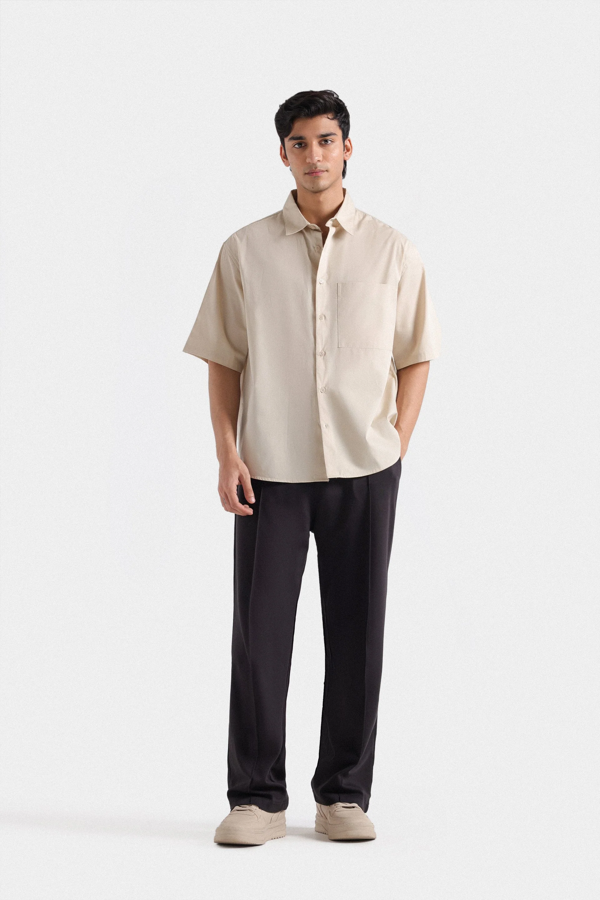 Basic Half Sleeve Cotton Shirt - Image 8