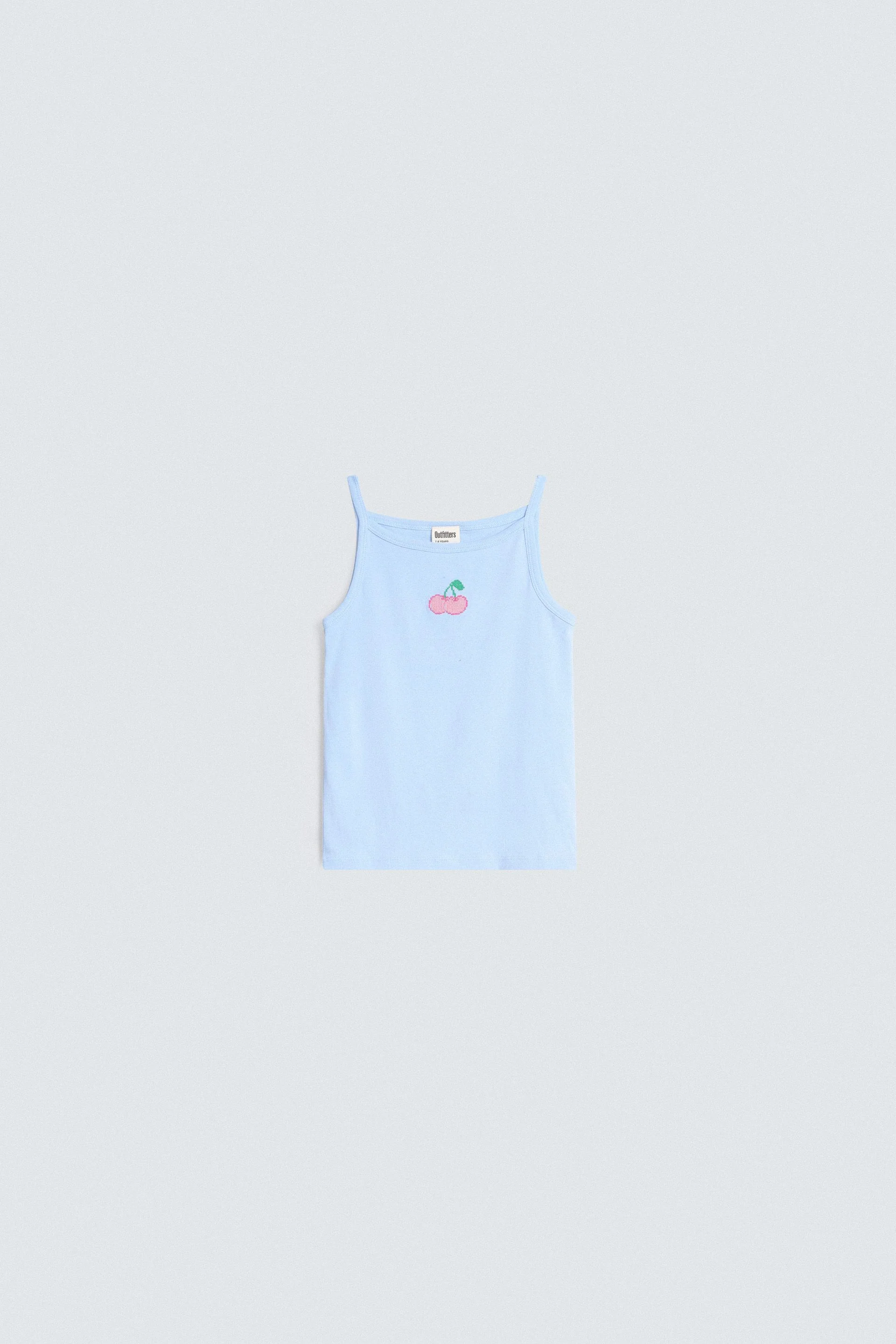 Cropped Embroidered Tank Top