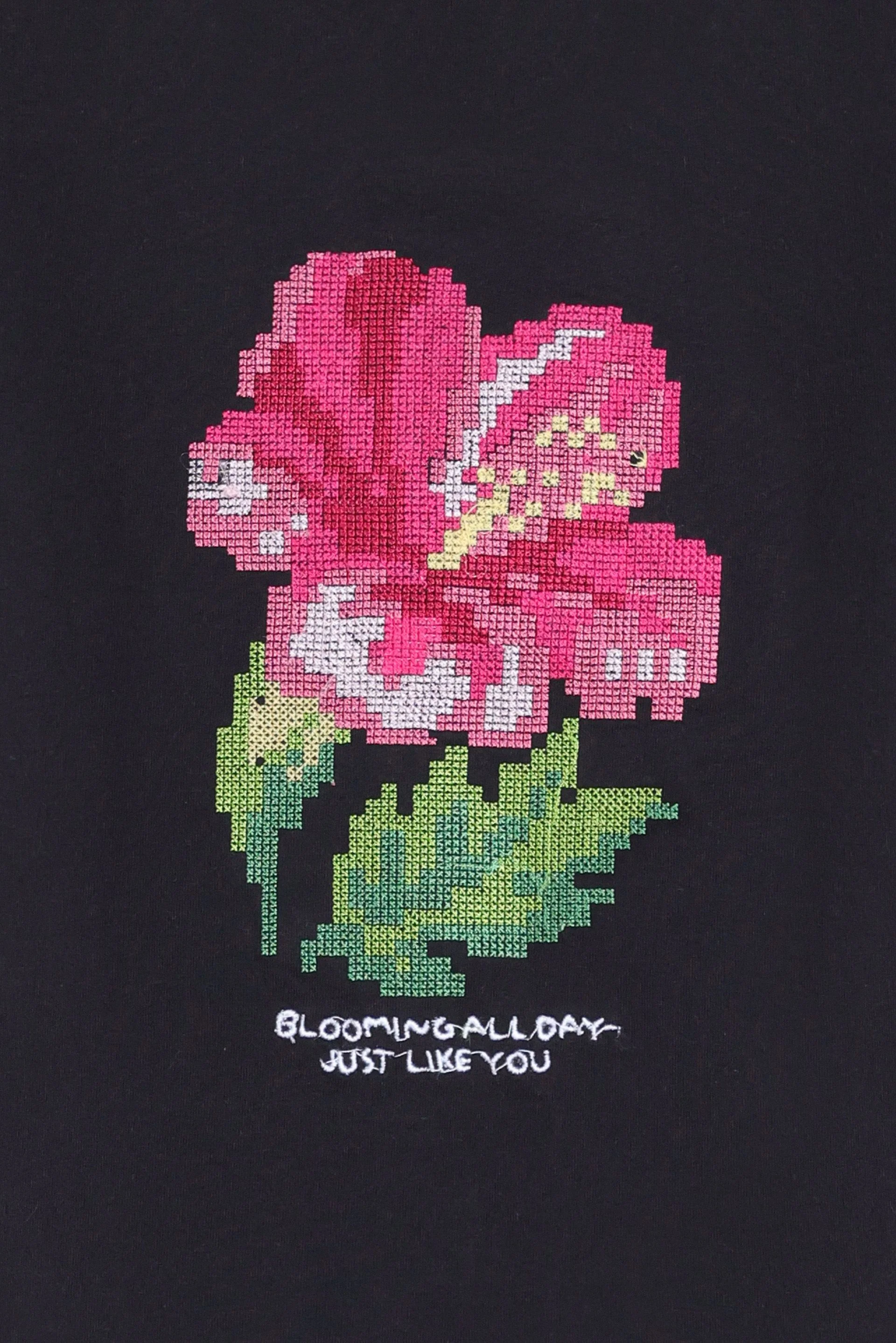 Cropped Embroidered T-Shirt - Image 2