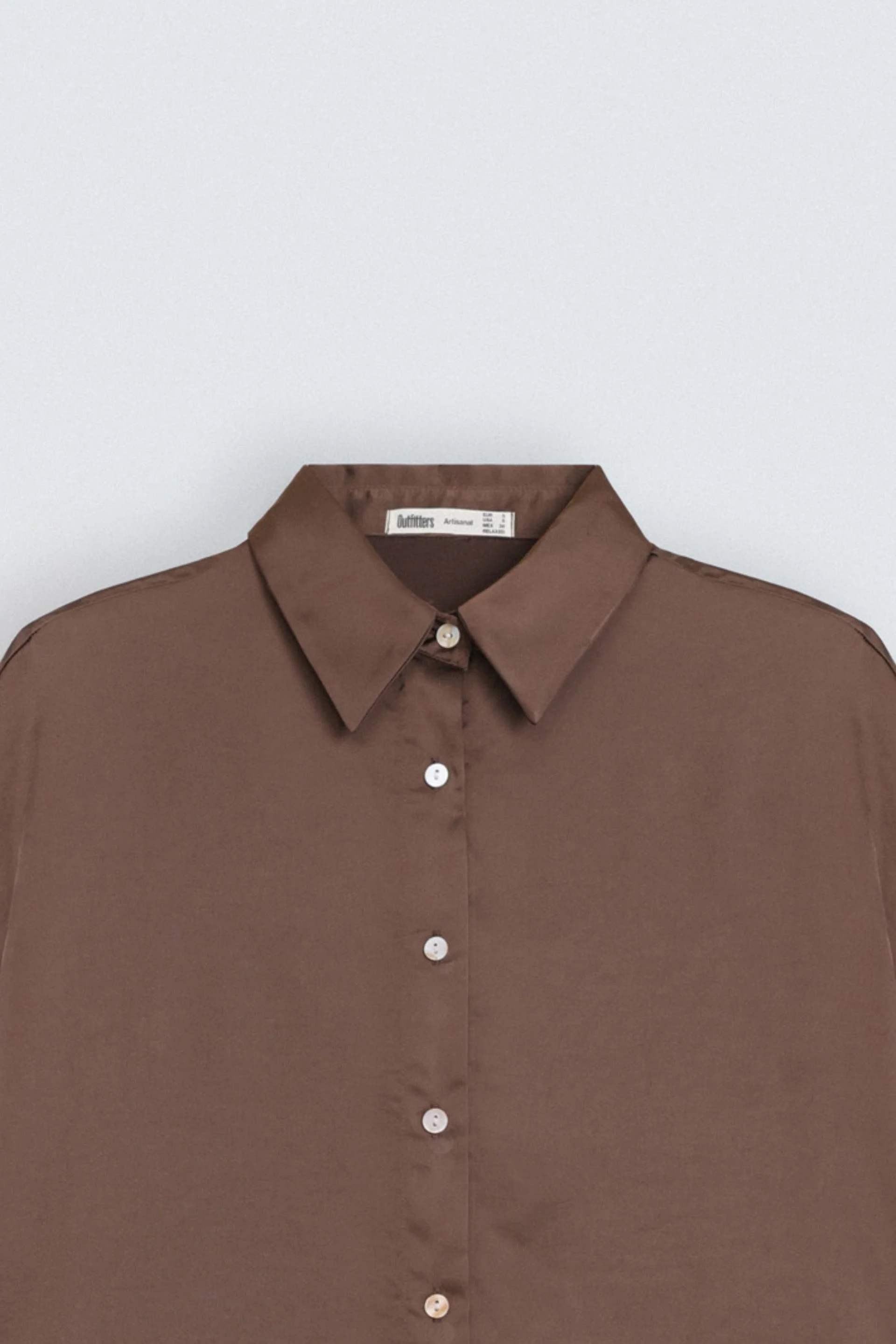 Satin Button Down Shirt - Image 7
