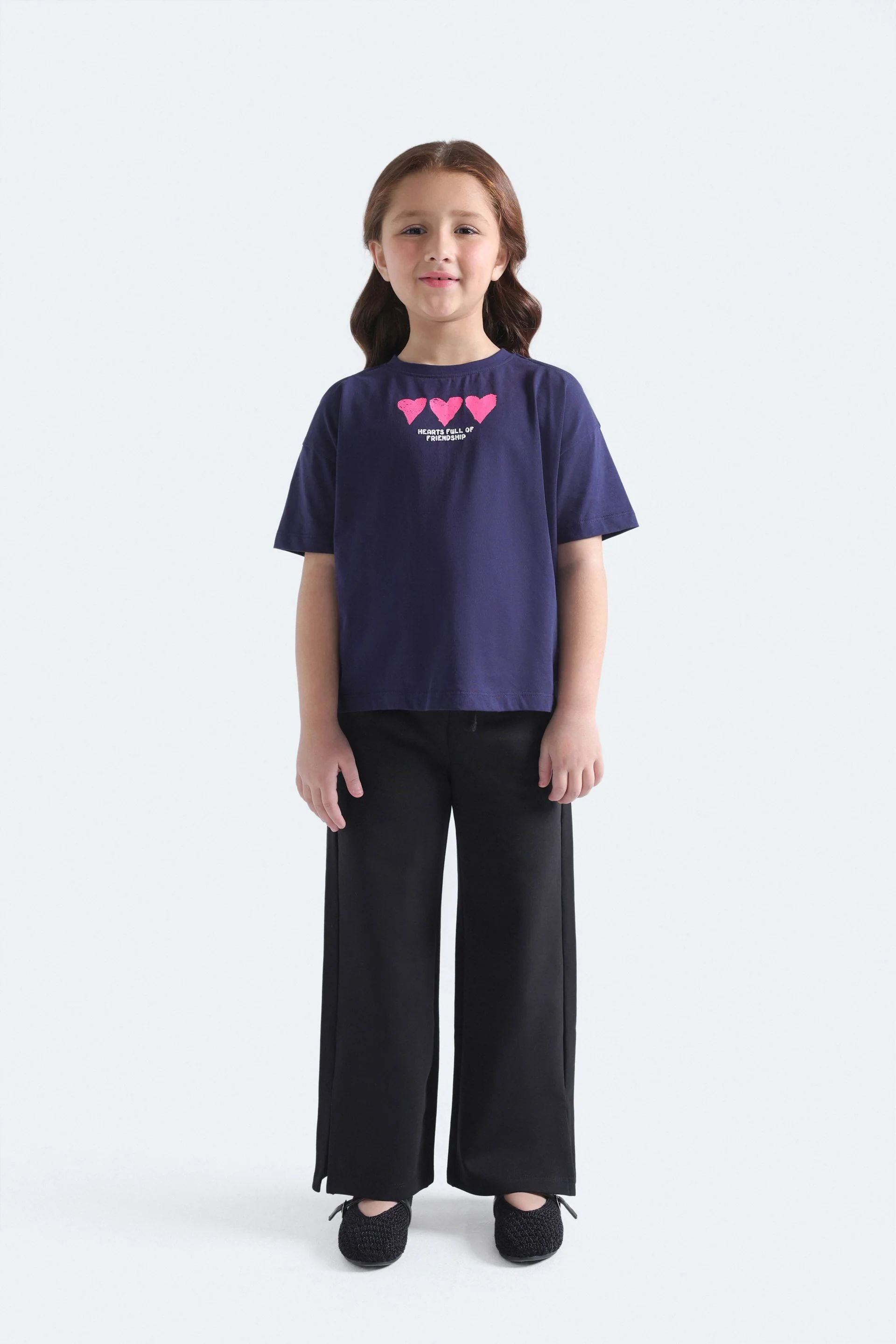 Cropped Slogan Print T-Shirt With Cutout Detail - Image 4