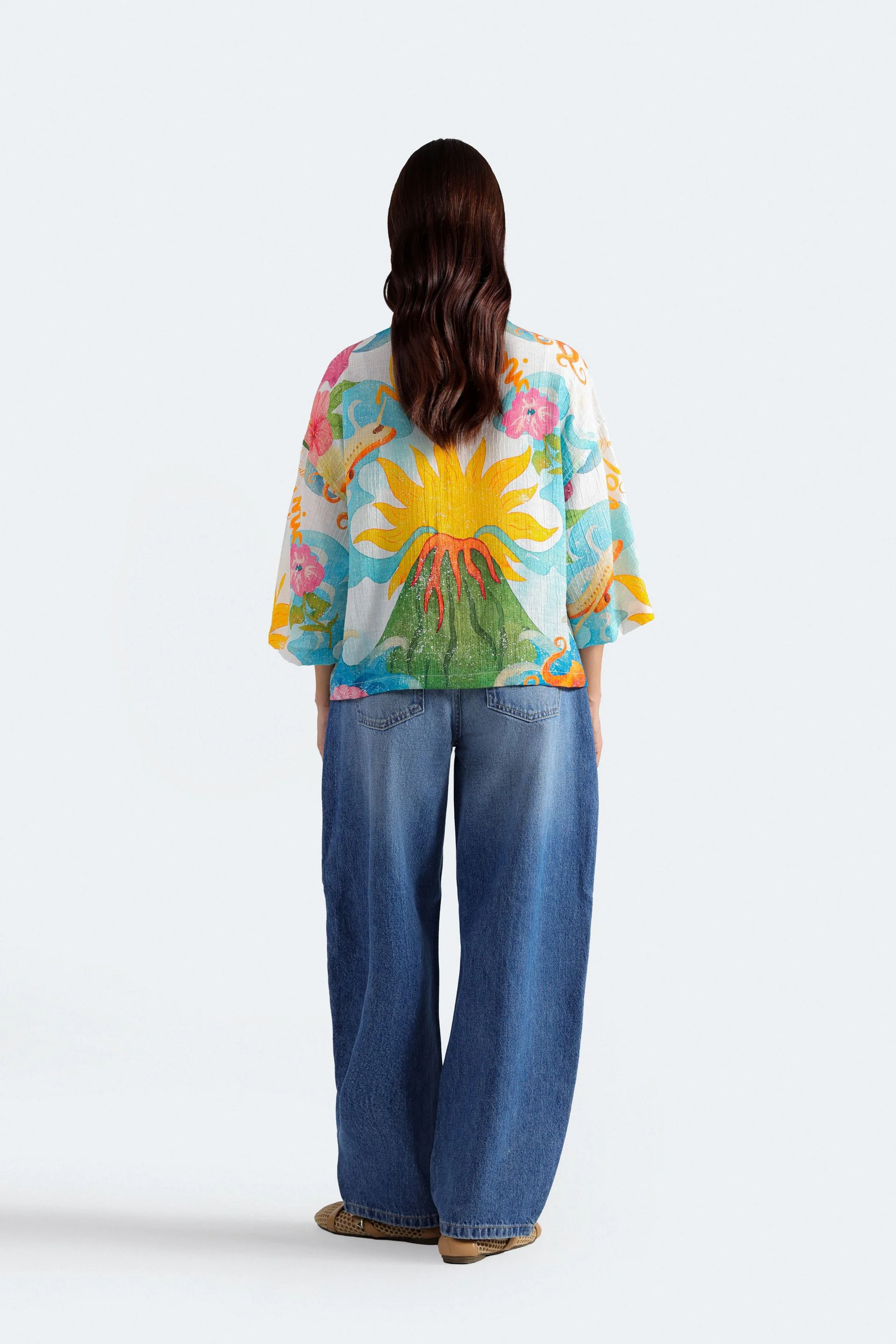 Cropped All-Over Print Shirt - Image 4