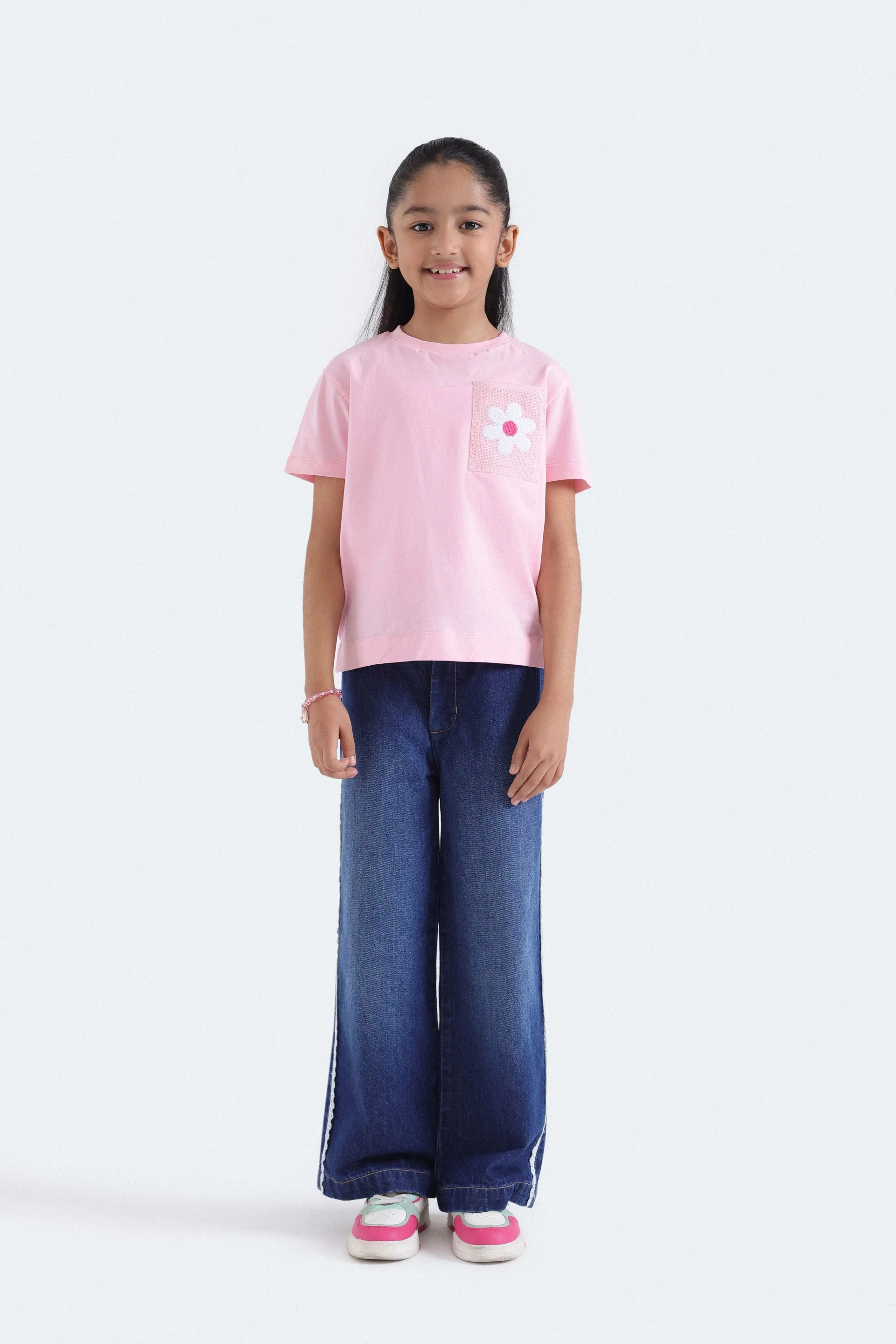Cropped Embroidered T-Shirt