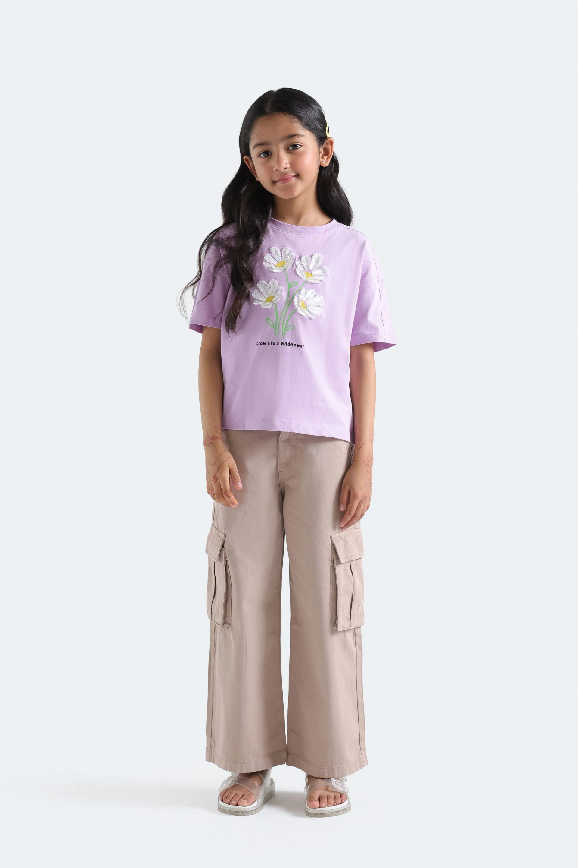 Cropped Embroidered T-Shirt - Image 4