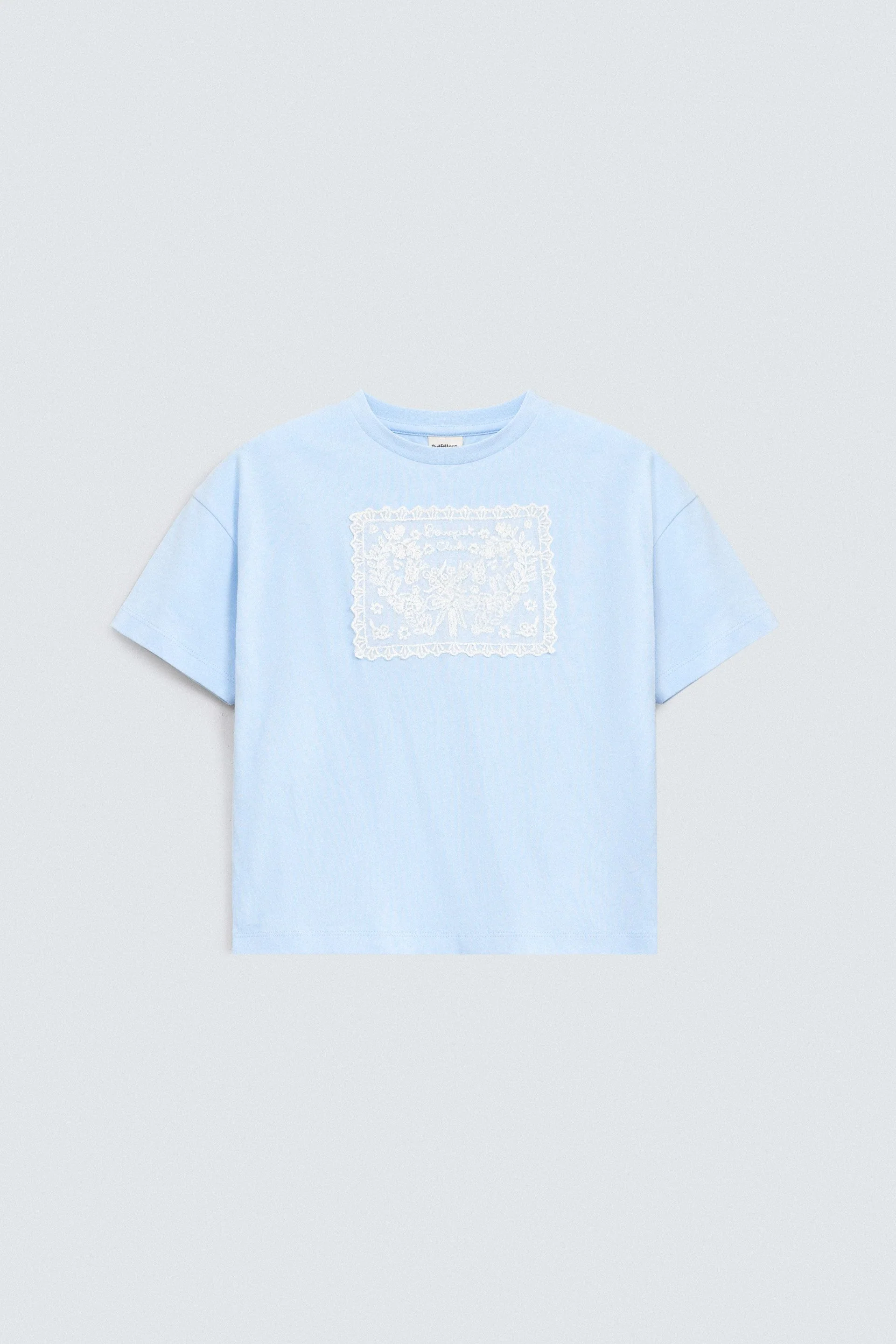 Cropped Embroidered T-Shirt