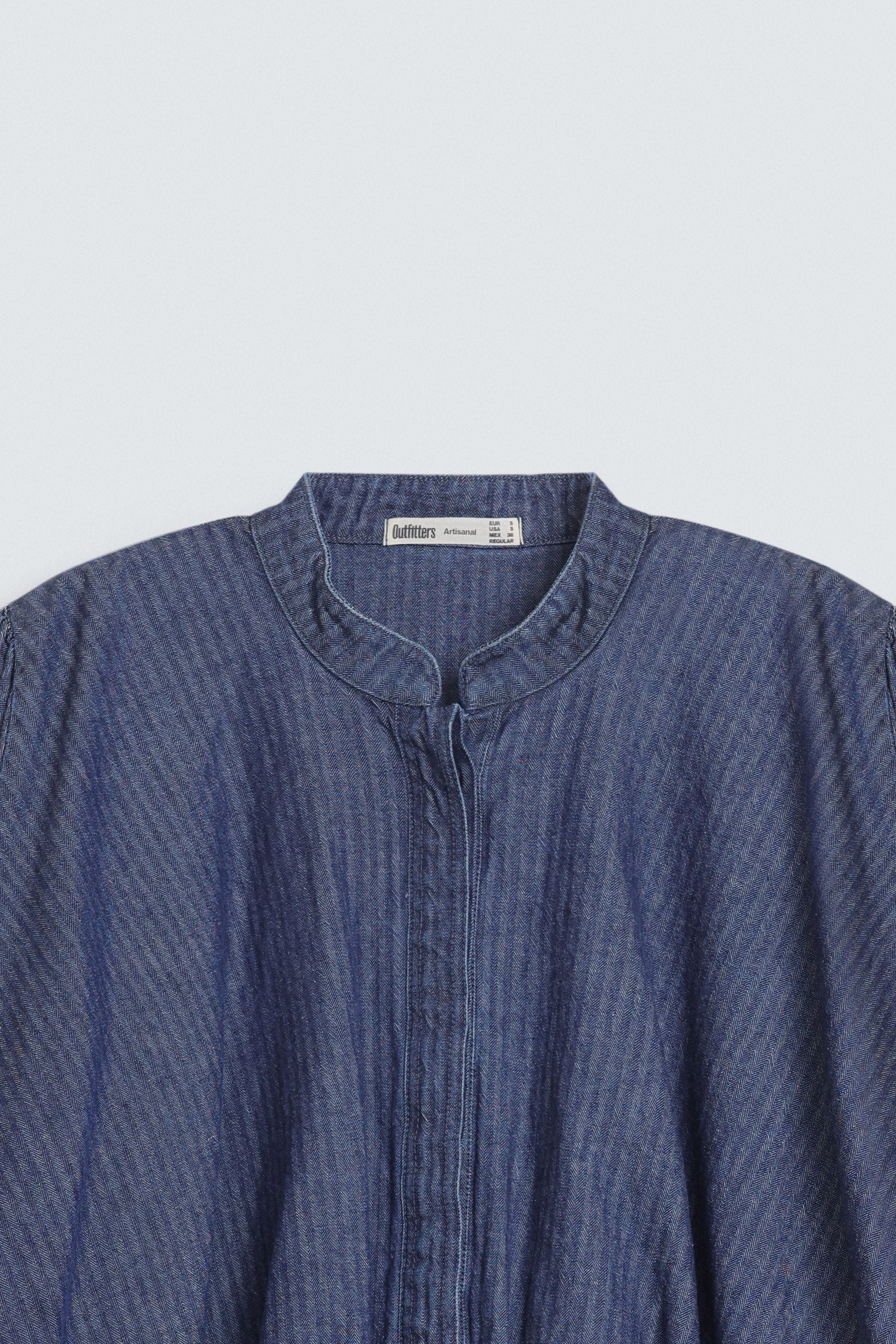 Cropped Pleated Shirt - Image 6