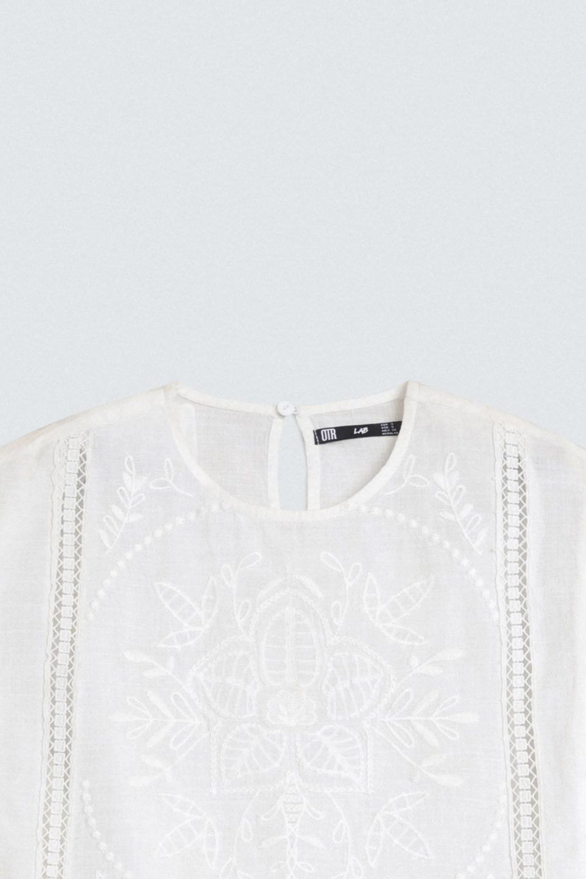 Cropped Embroidered Blouse - Image 2