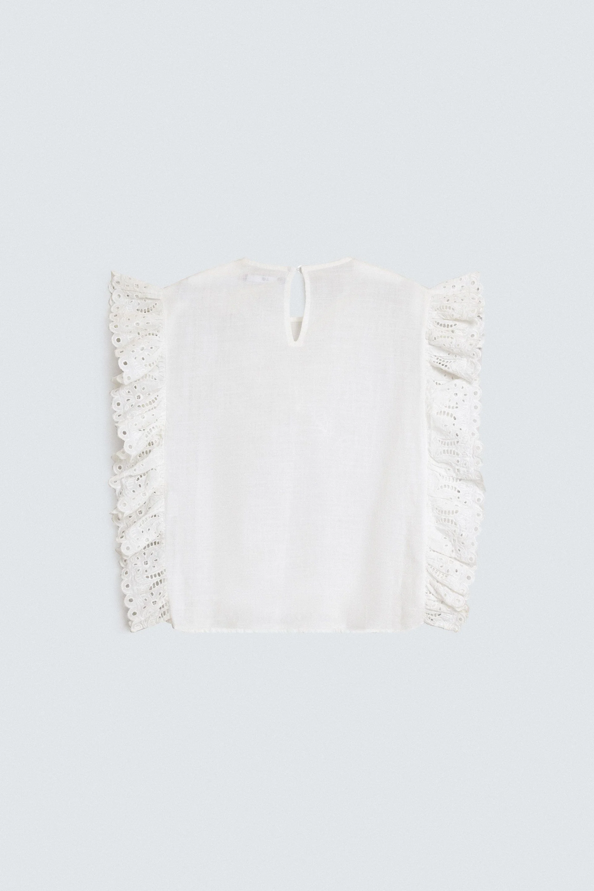 Cropped Embroidered Blouse - Image 3