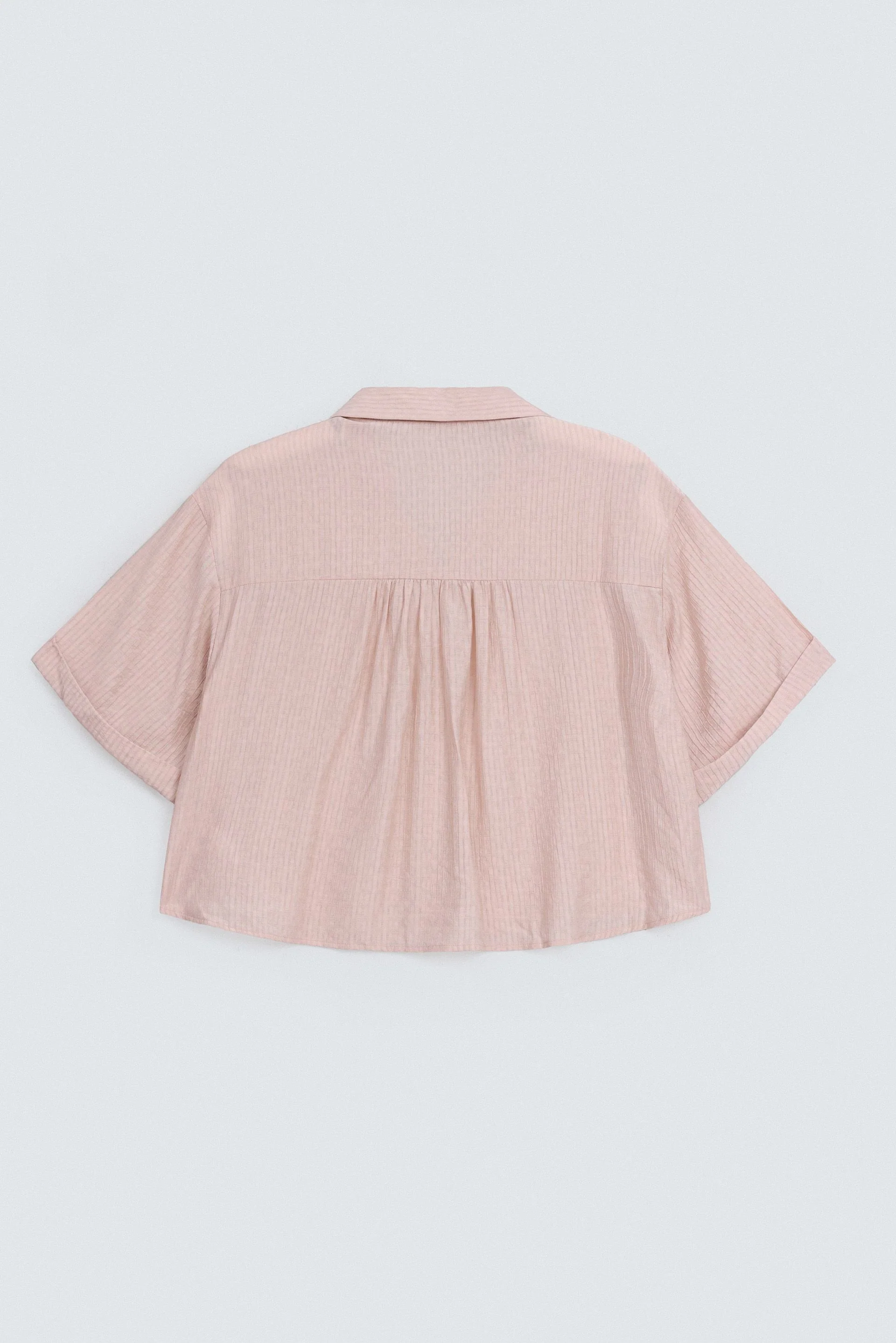 Cropped Striped Shirt - Image 3