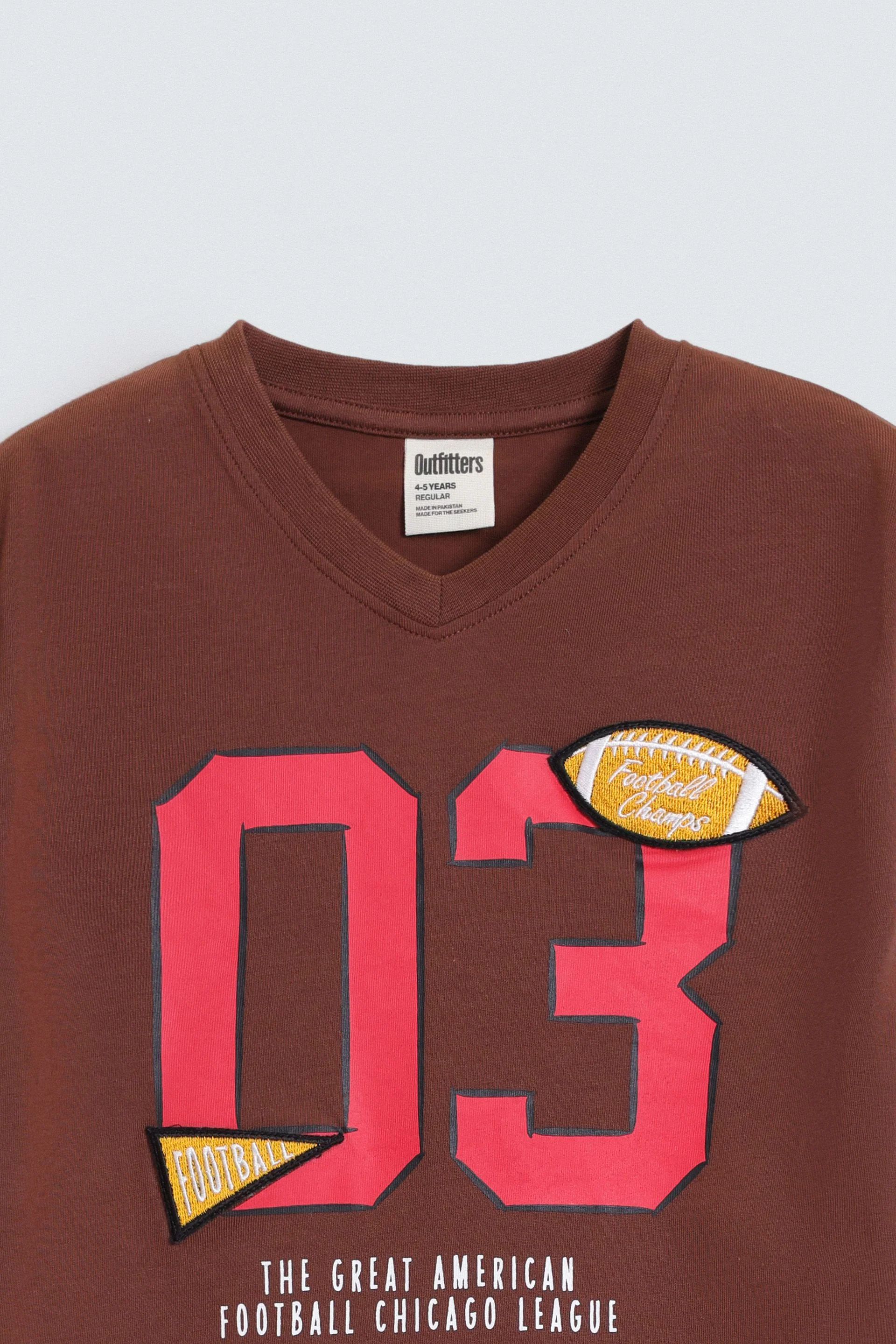 Varsity T-Shirt With Embroidered Patch - Image 2