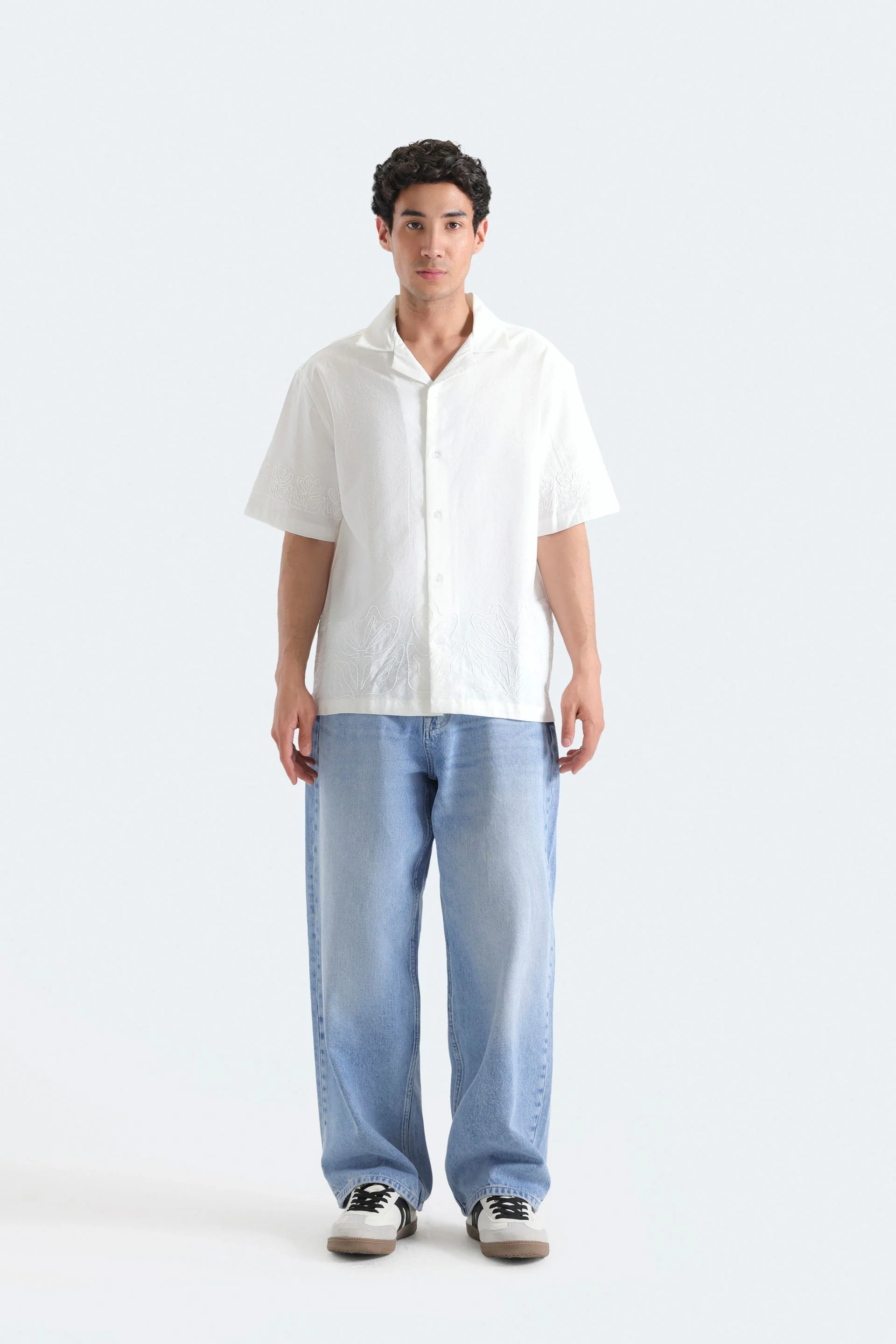 Embroidered Resort Collar Shirt