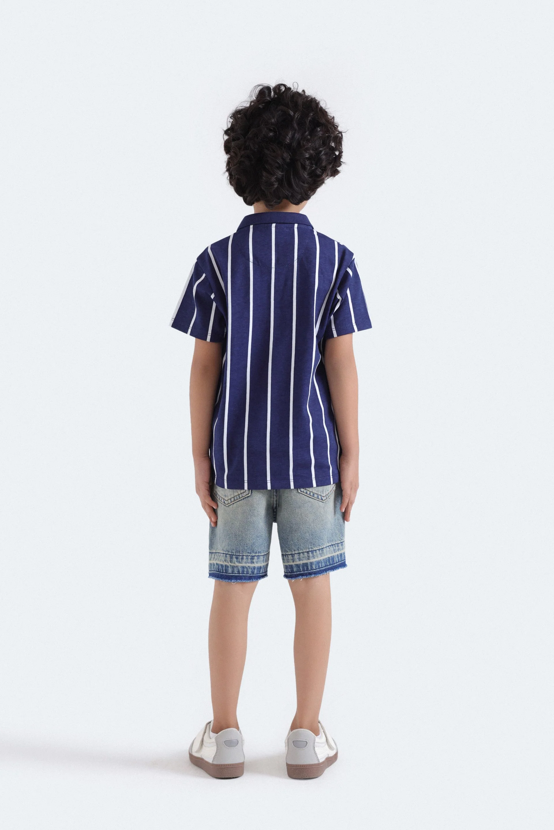 Varsity Striped Polo Shirt - Image 6