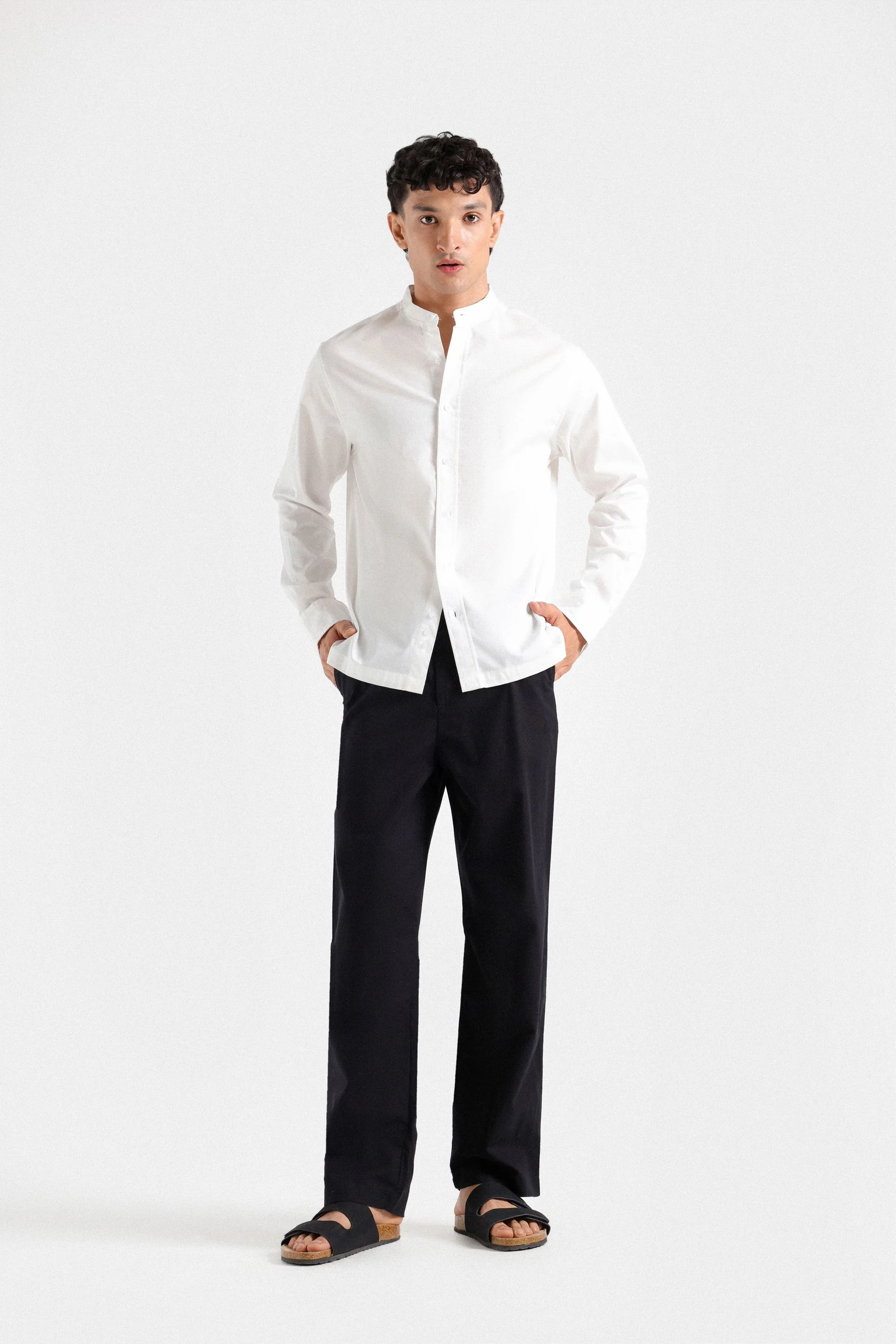Basic Mandarin Collar Shirt - Image 13