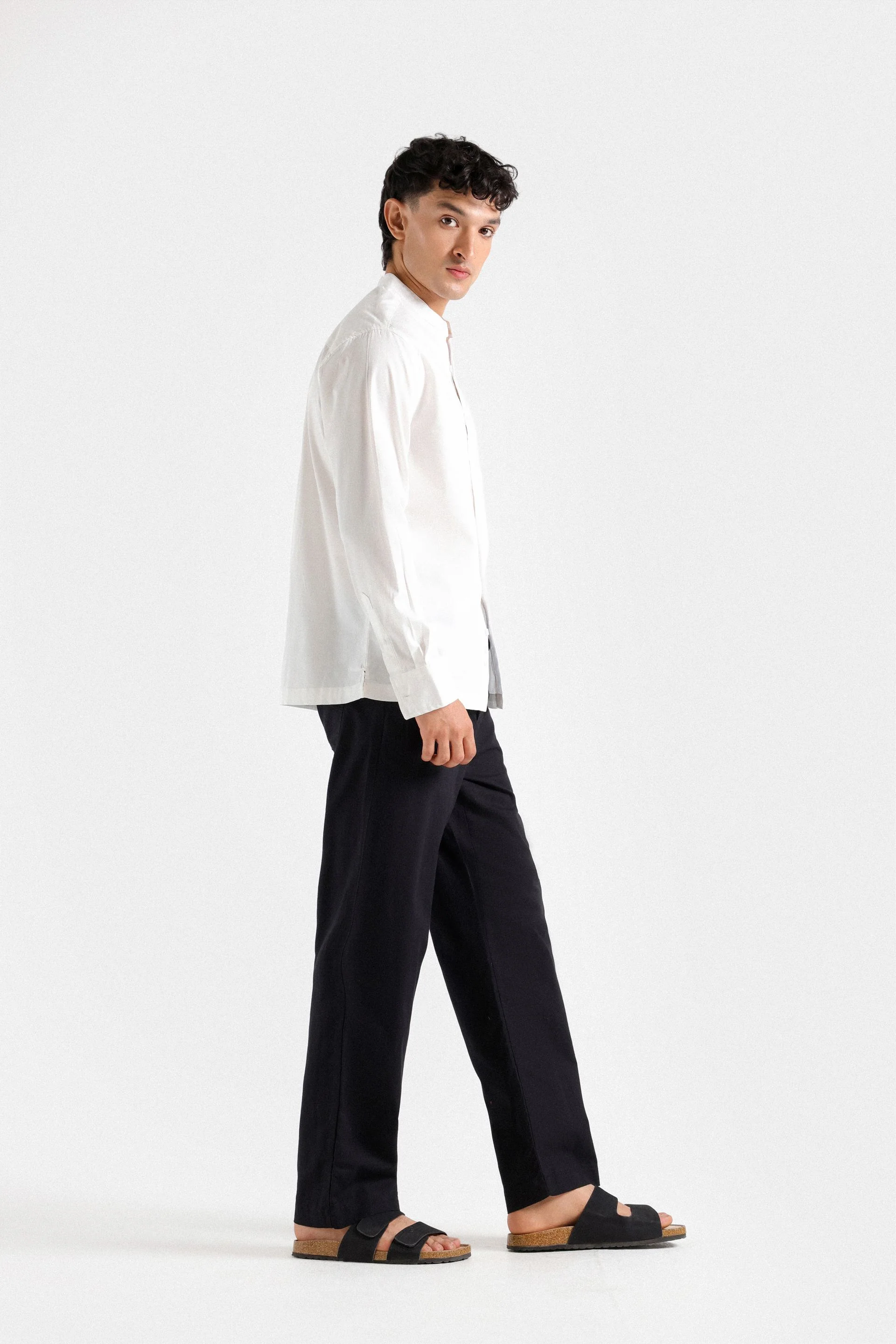 Basic Mandarin Collar Shirt - Image 15