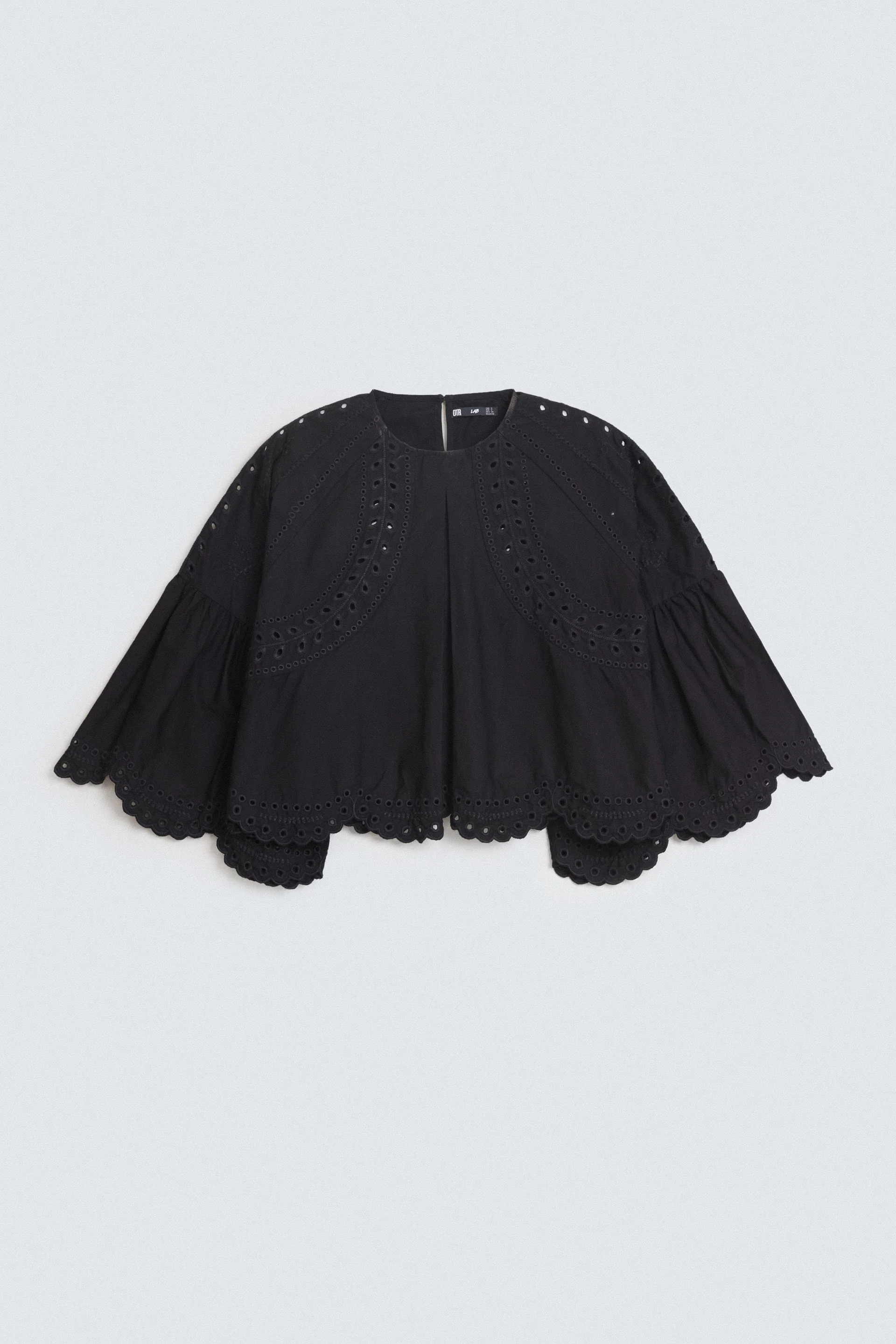 Cropped Embroidered Schiffli Blouse - Image 6
